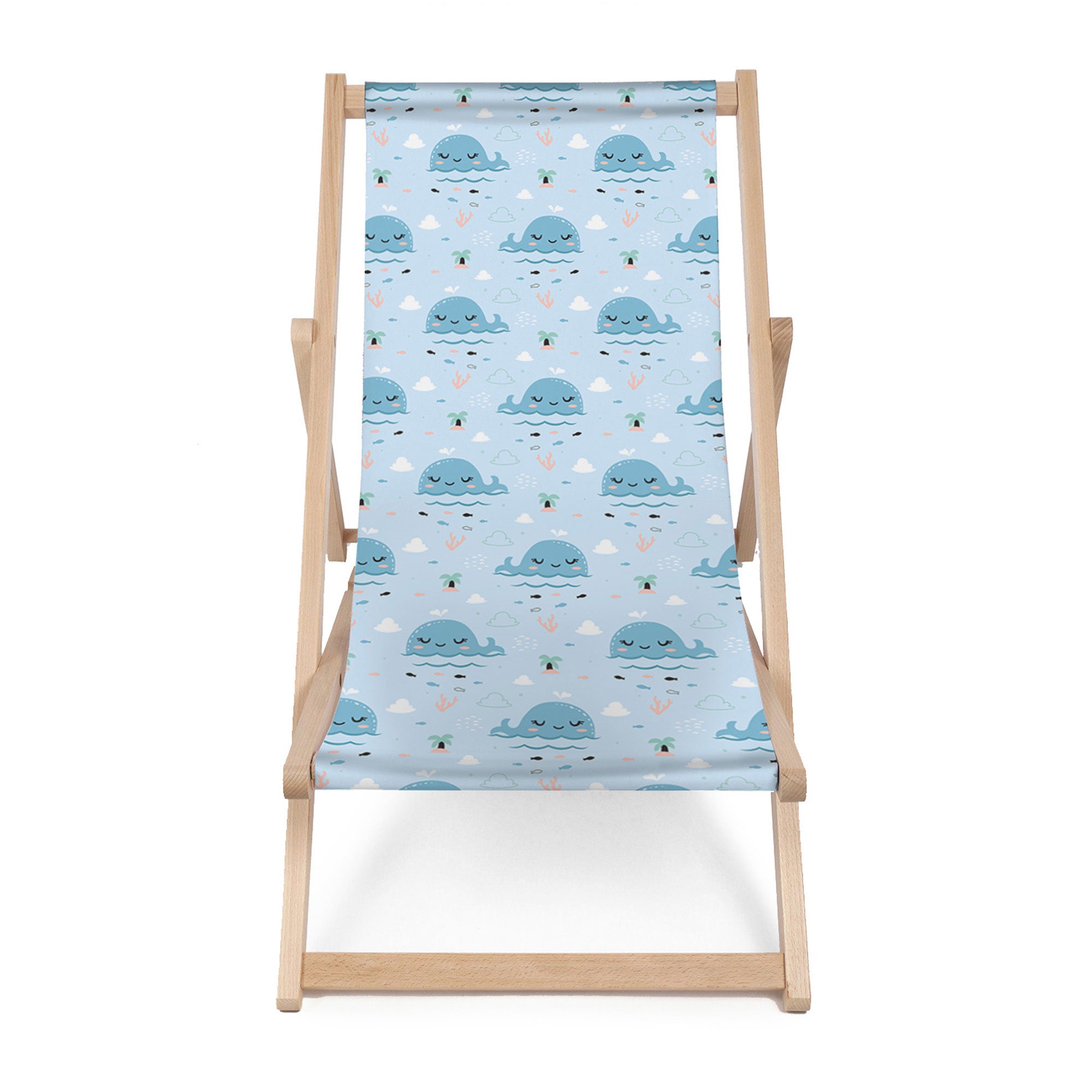 Leżak drewniany Happy Whale-M