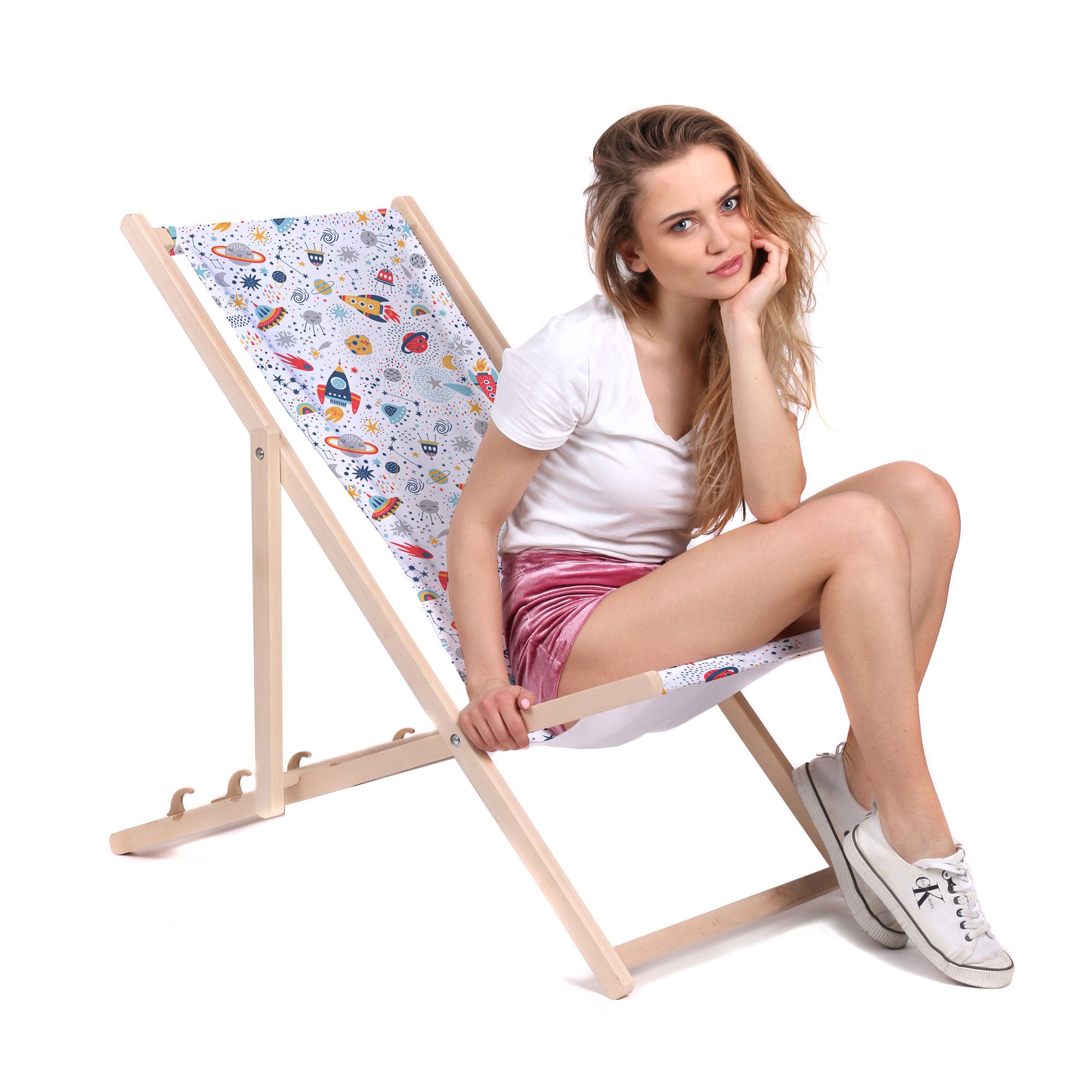 Leżak drewniany Its Fun in the Space-M