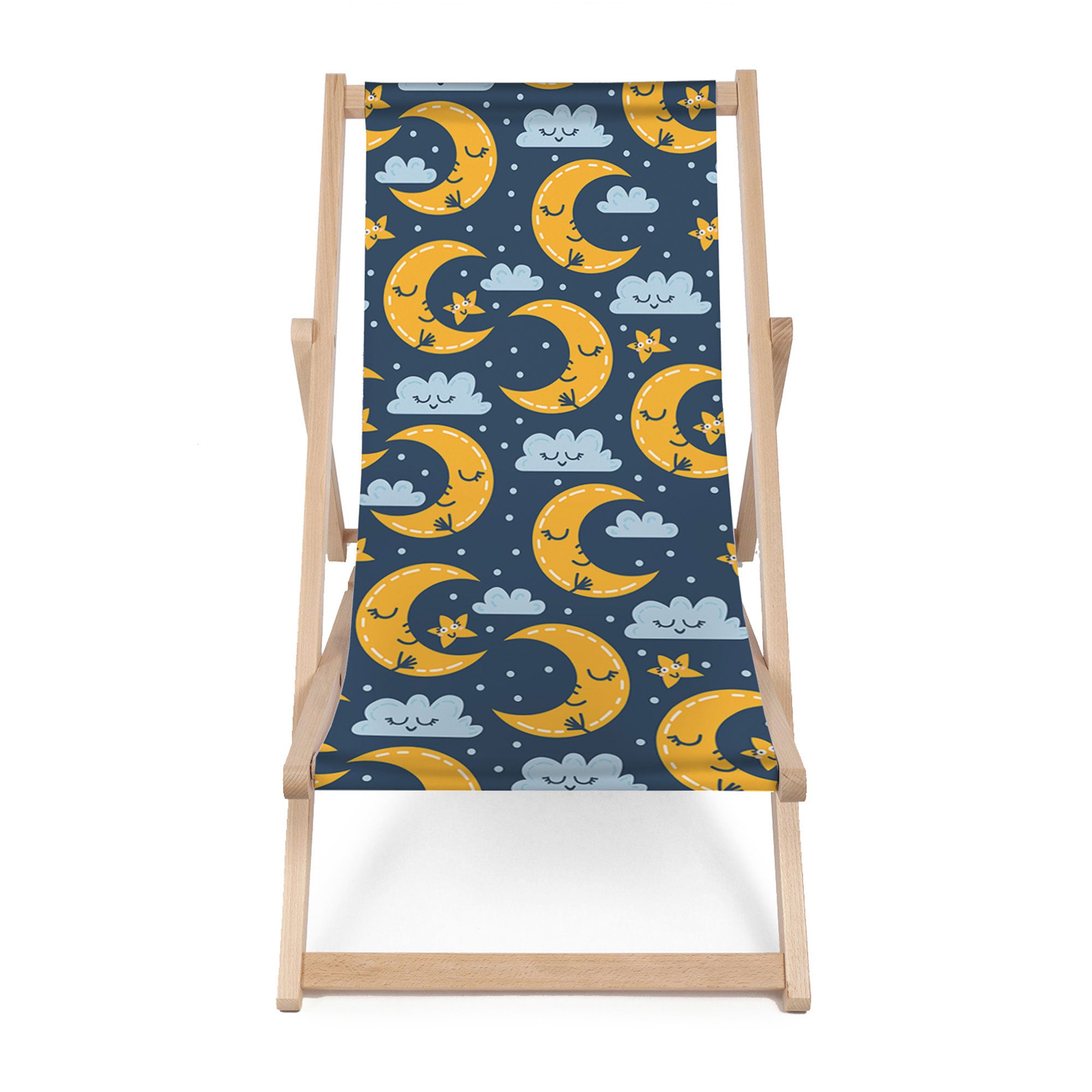 Wooden Deck Chair Night Sky-M