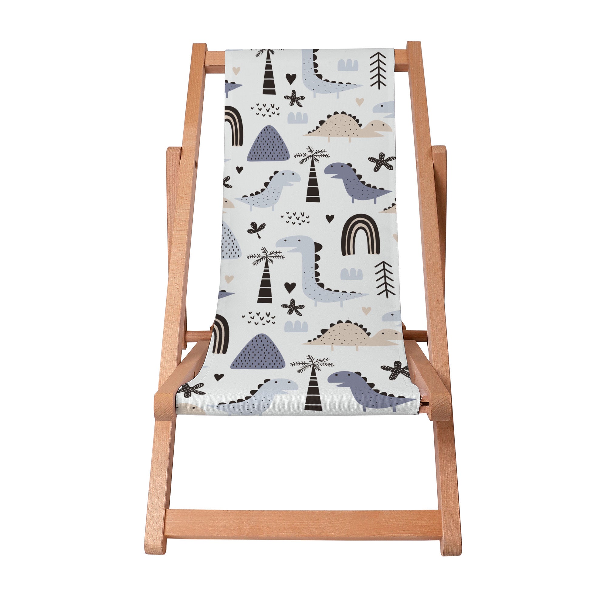 Leżak drewniany Pastel Kids Dinosaur-S