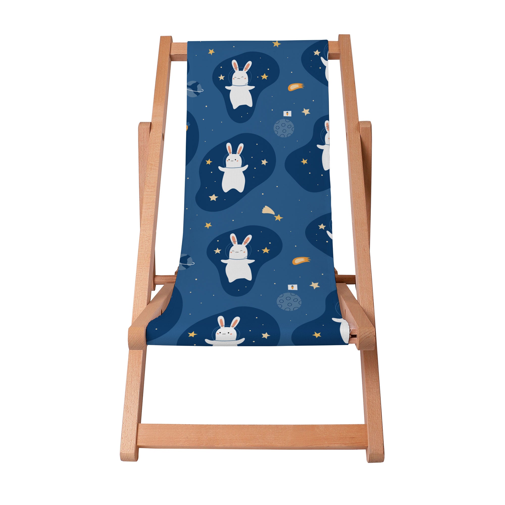 Leżak drewniany Rabbit int the Space-S