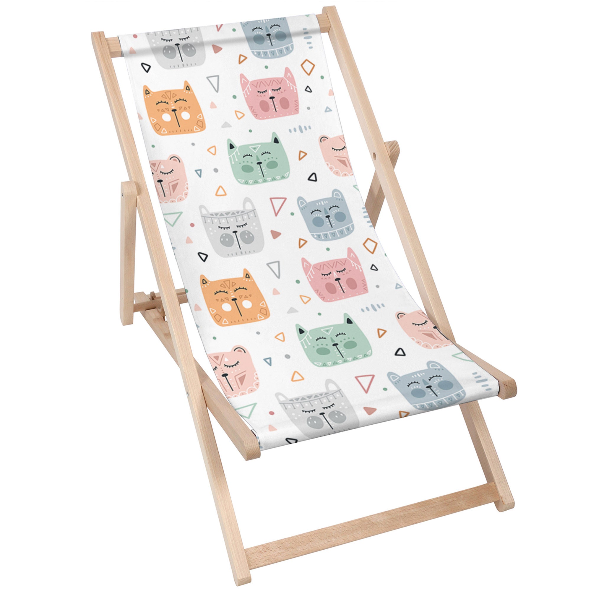 Leżak drewniany Sleepy Cats-M