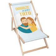 Leżak drewniany Dobrze, że jesteś Tato