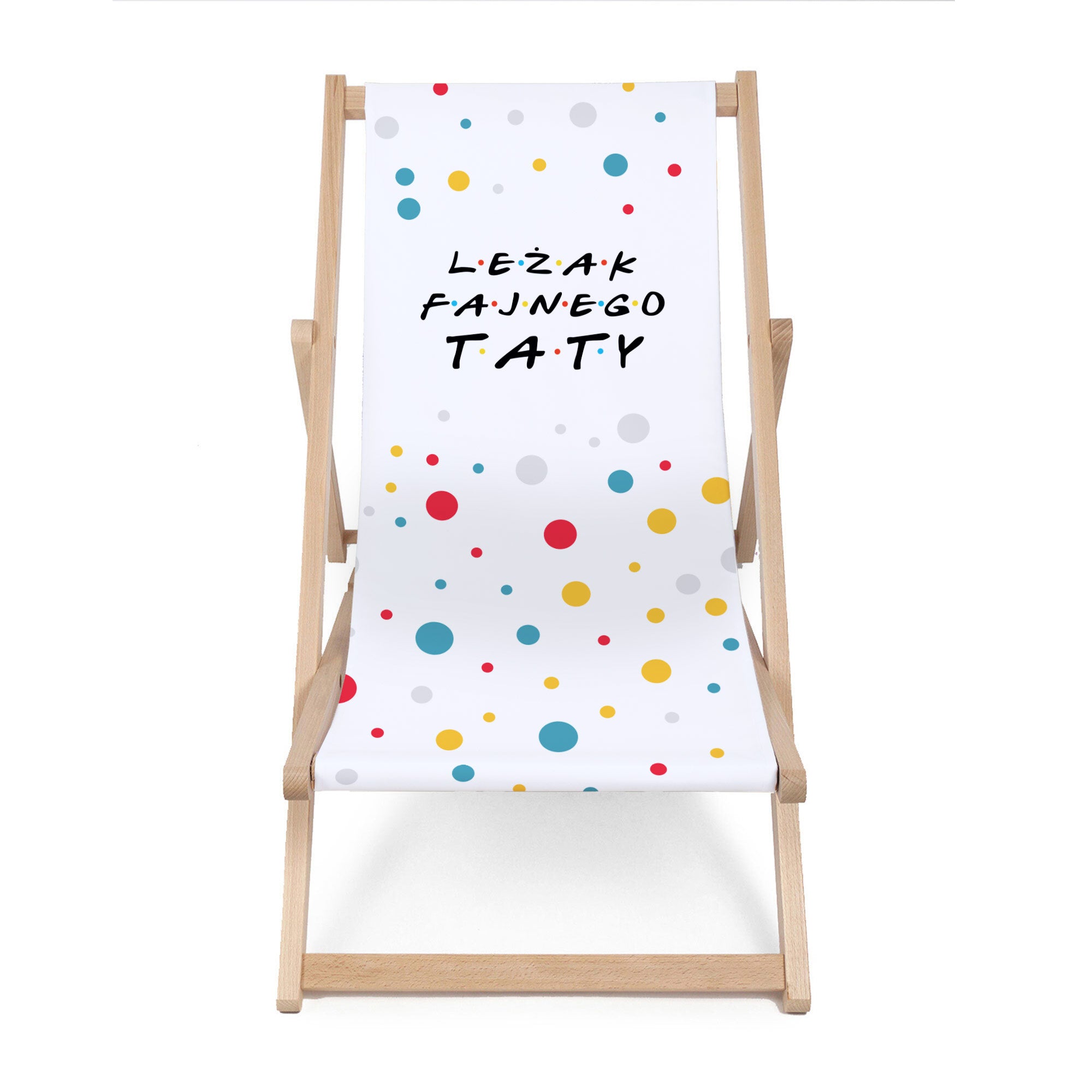 Leżak drewniany Fajnego Taty
