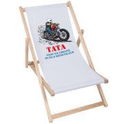 Holzliegestuhl Papa träumt von Motorrädern