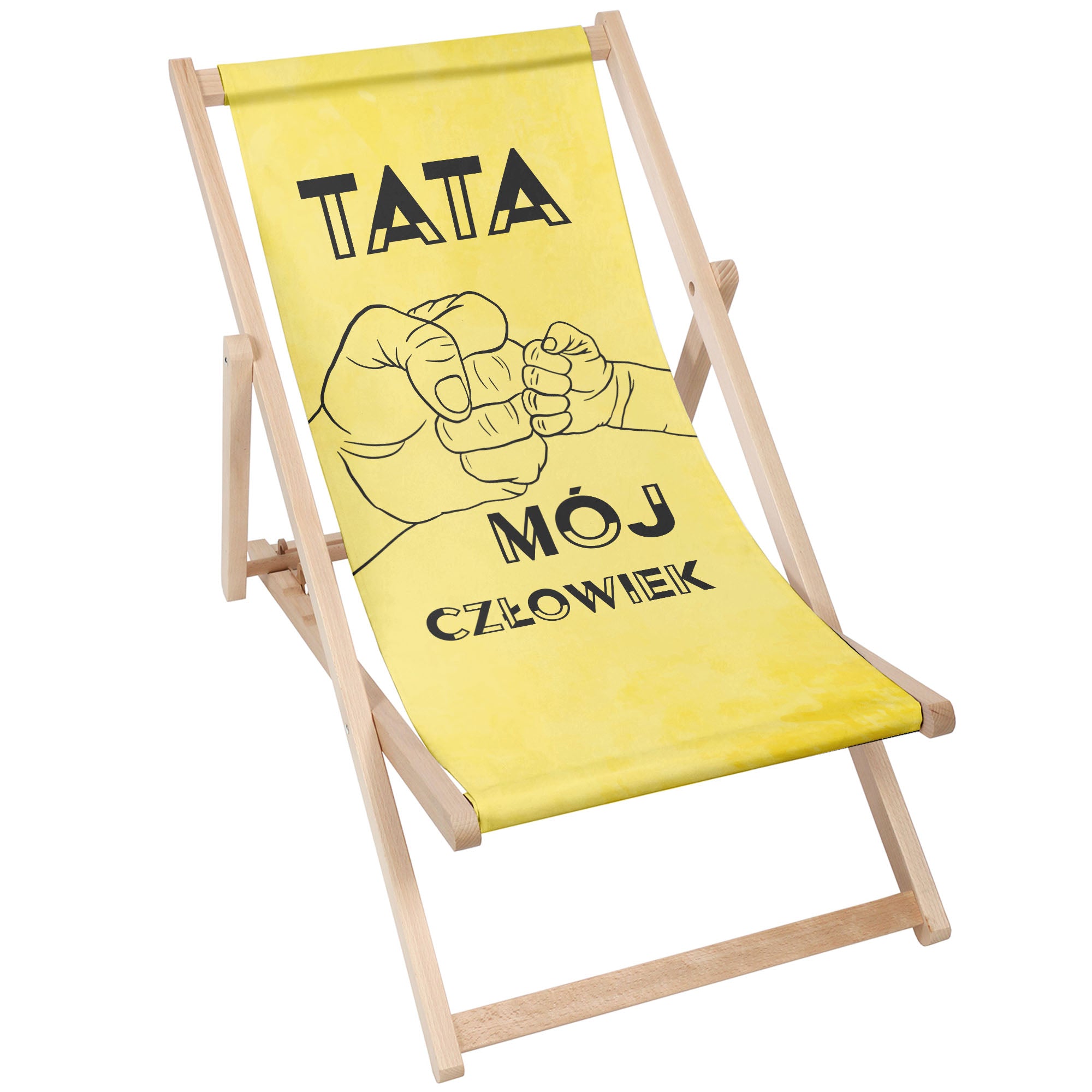 Wooden deck chair Dad My Man