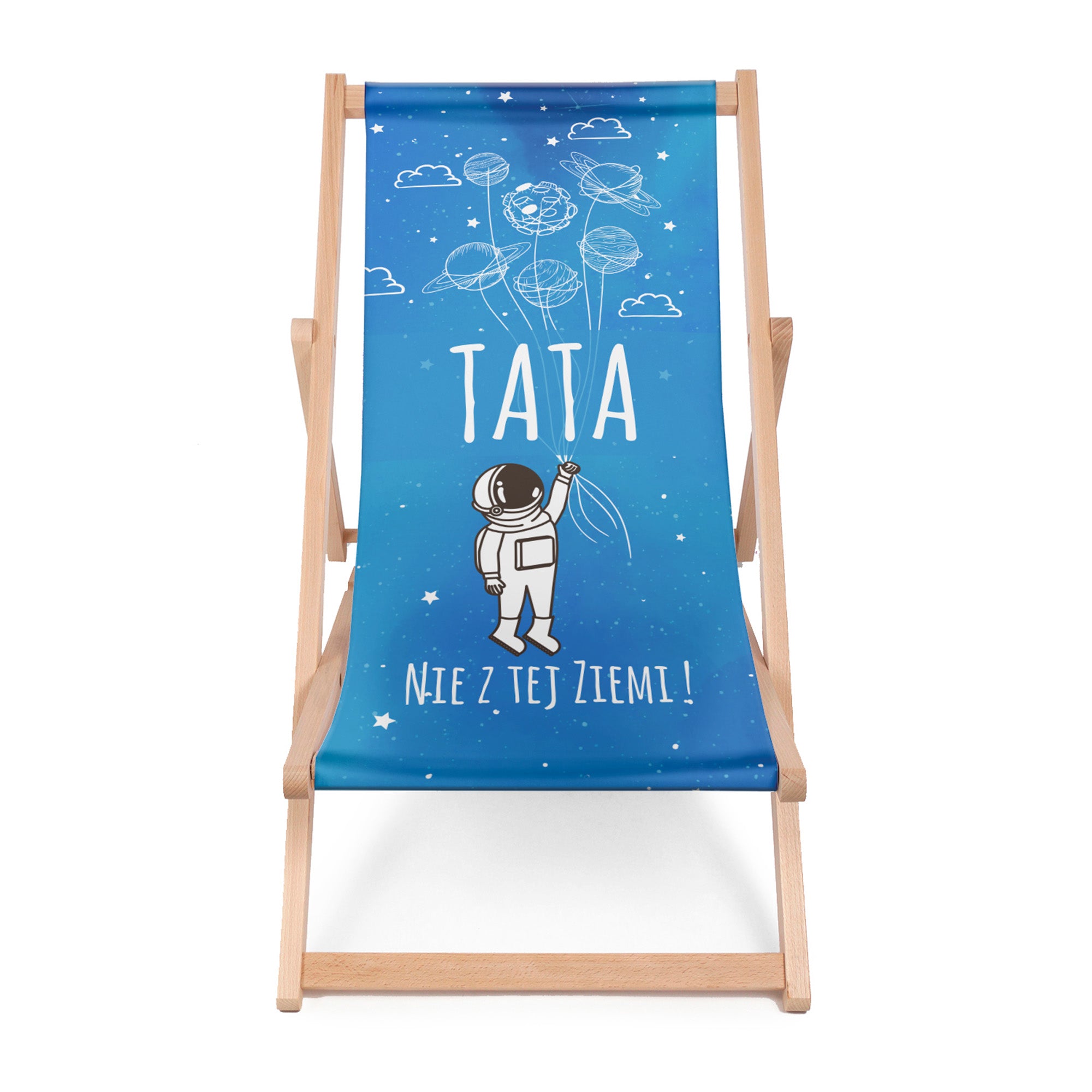 Leżak drewniany Tata nie z tej ziemi