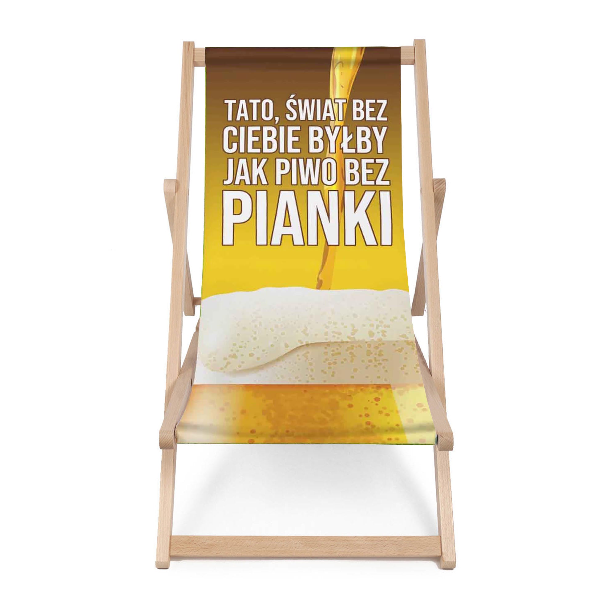 Leżak drewniany Piwo bez pianki