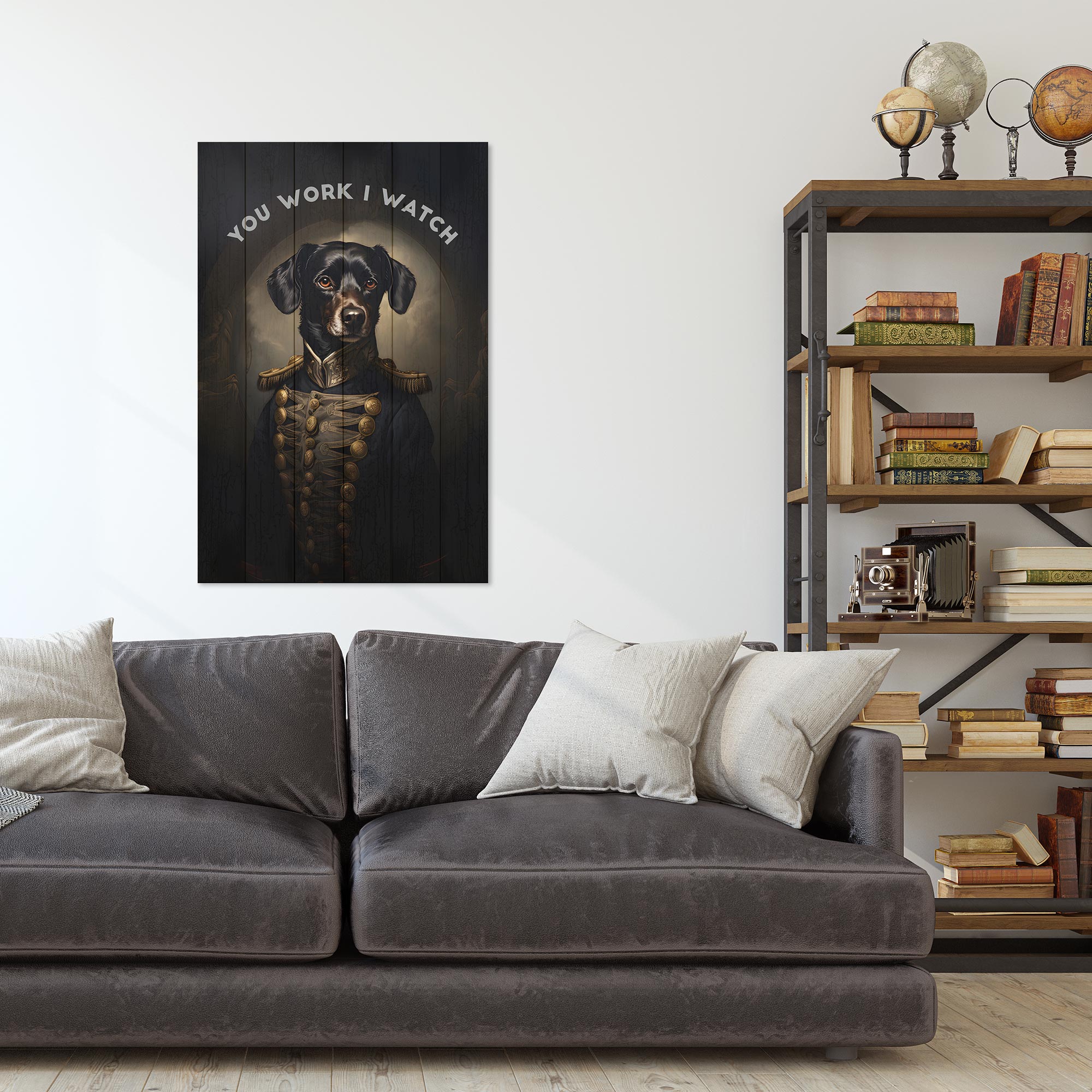 Obraz Wood You work I watch-30x30 cm