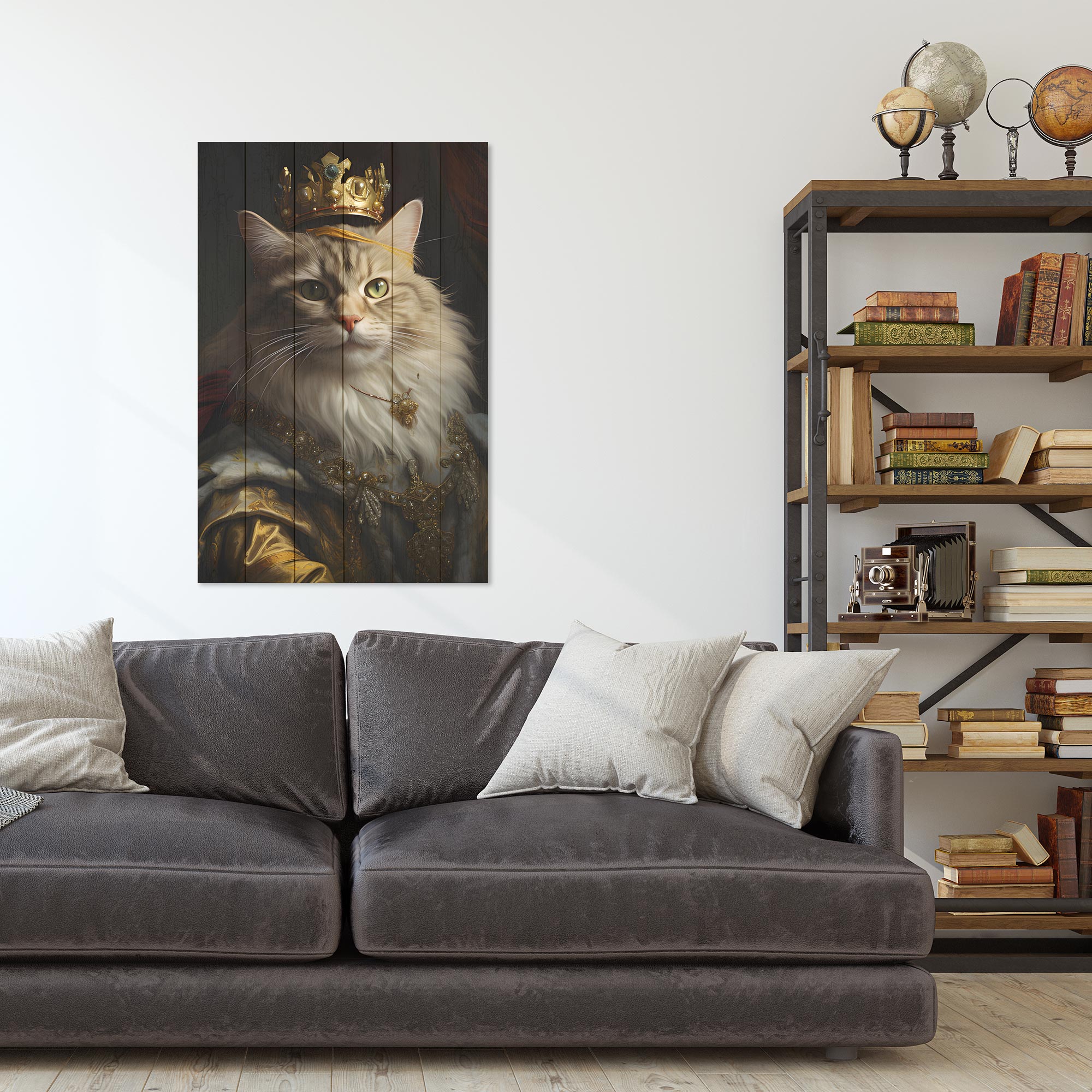 Obraz Wood Who is the King-20x30 cm