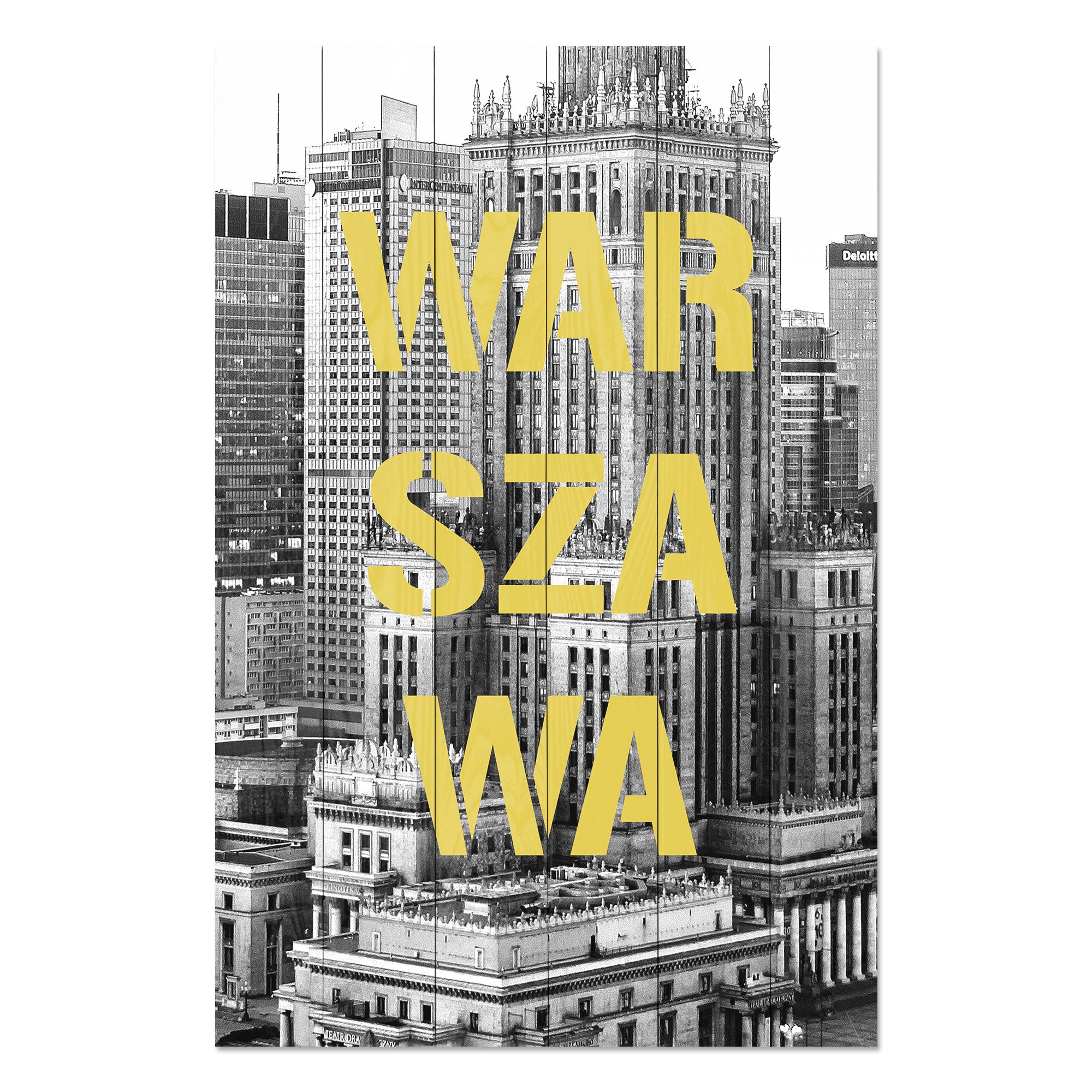 Obraz Wood Warszawa B&W-20x30 cm