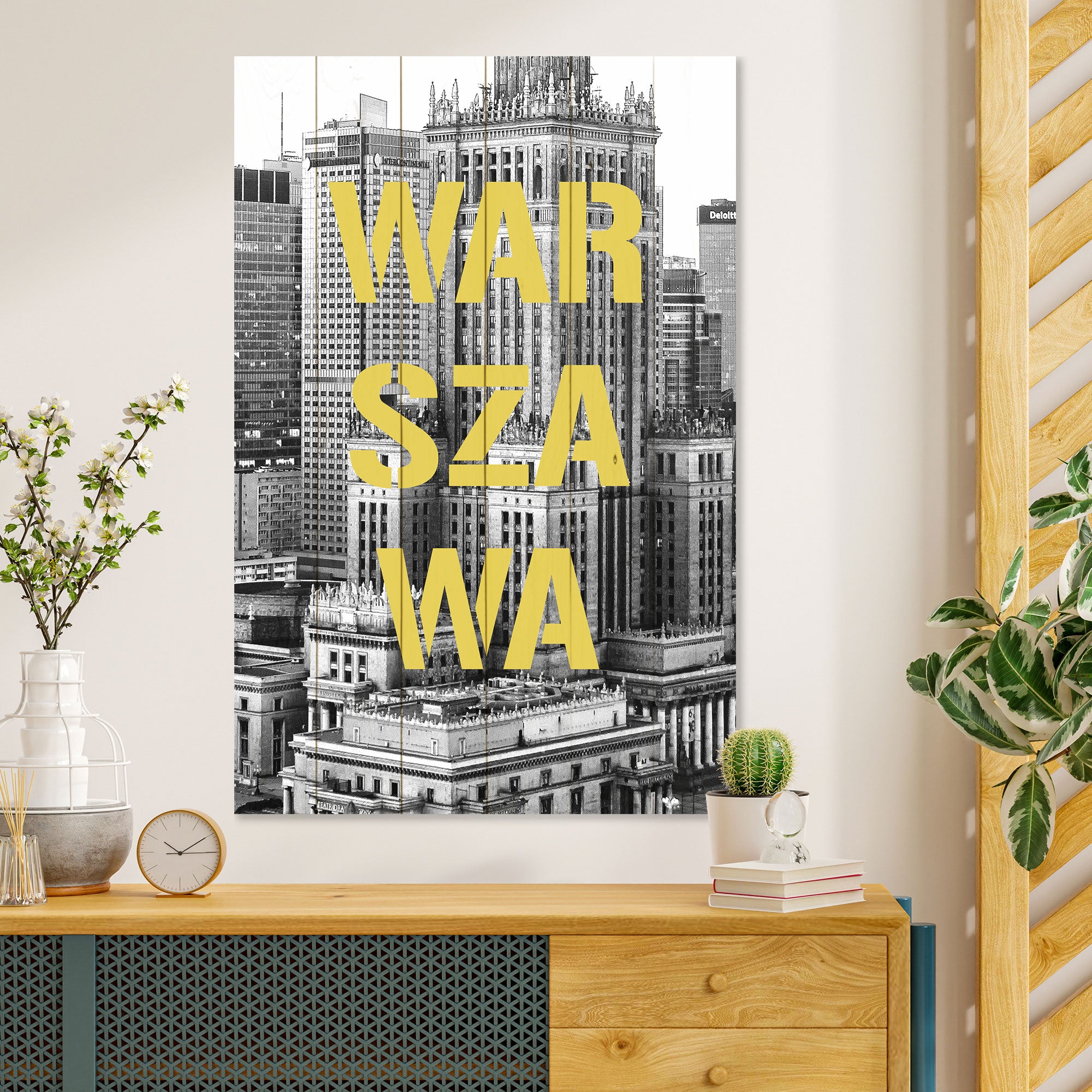 Obraz Wood Warszawa B&W-30x40 cm