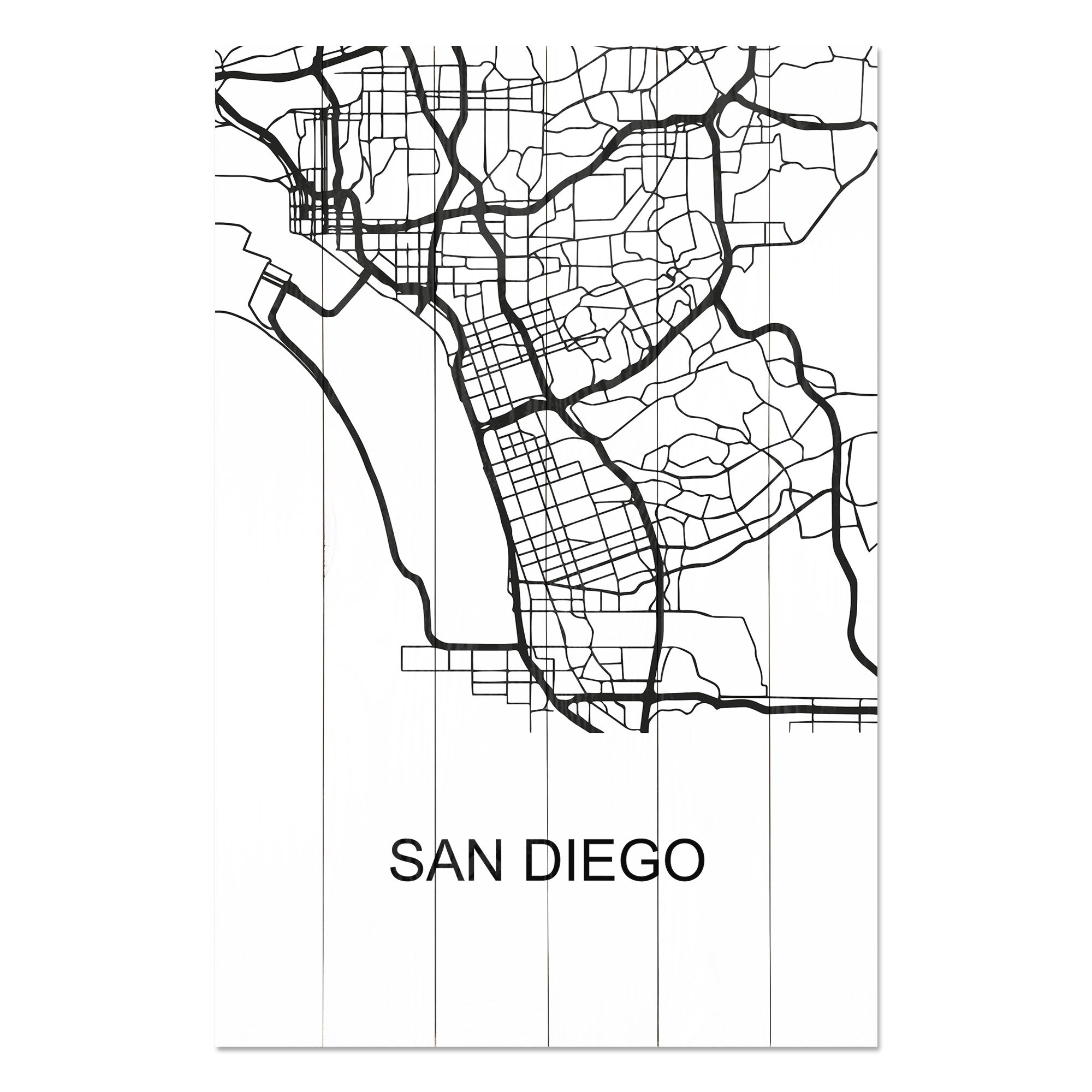 Wood Picture San Diego-50x70 cm