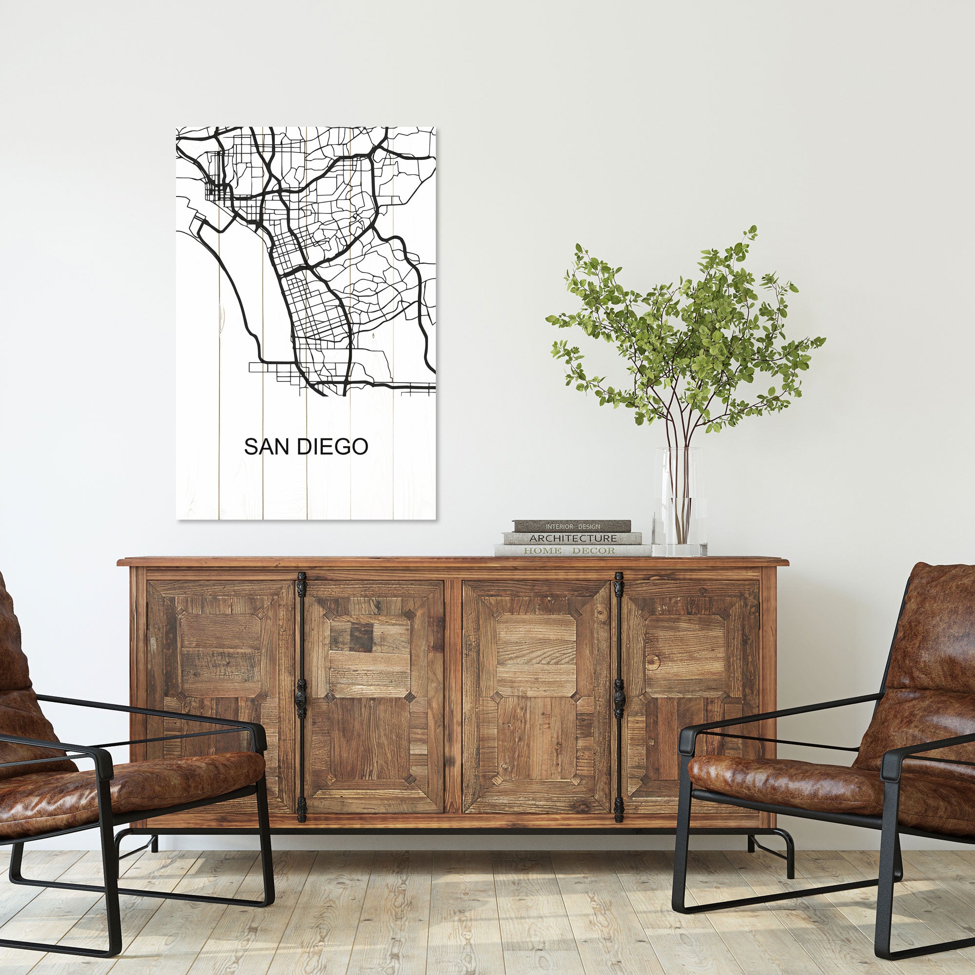 Wood Picture San Diego-50x70 cm