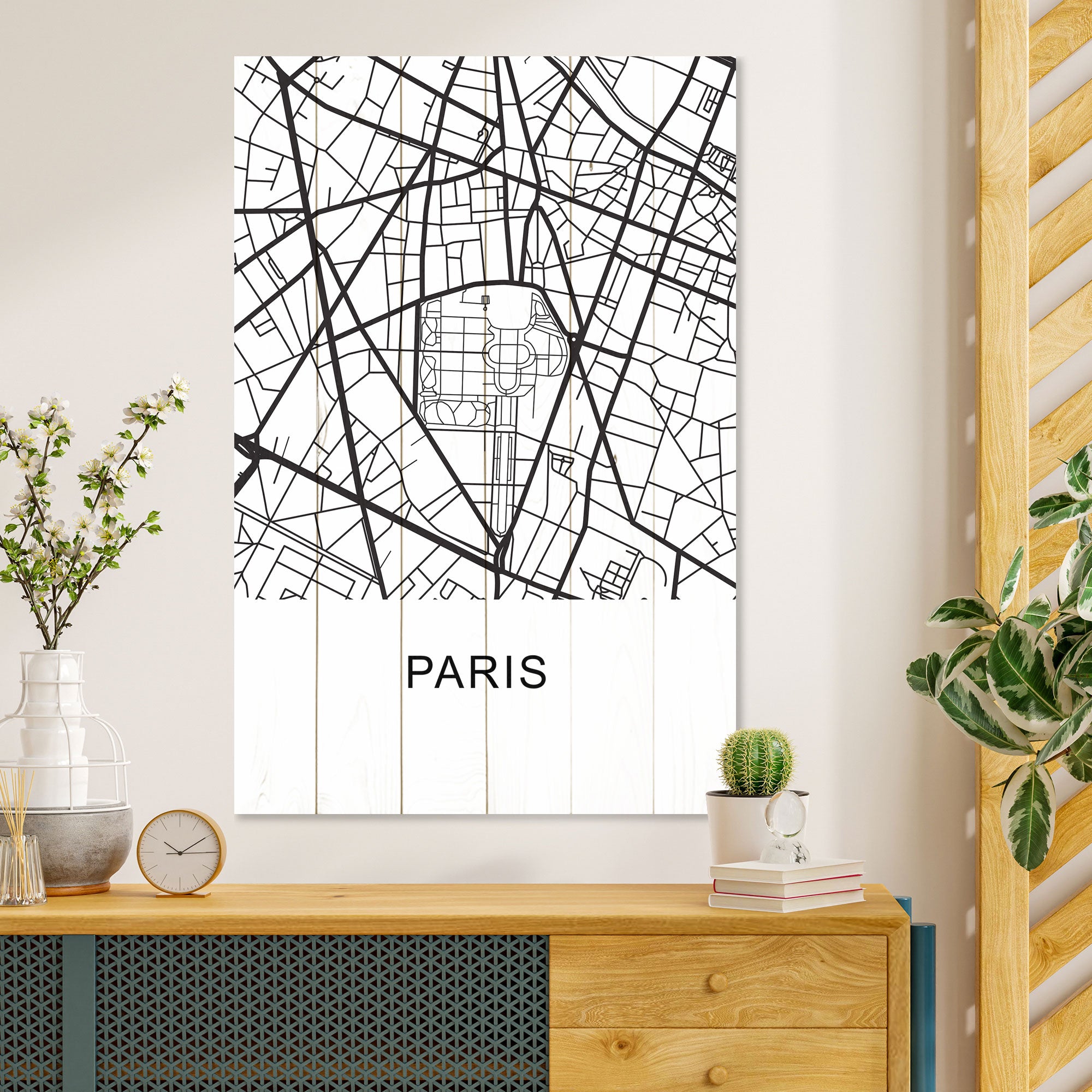 Obraz Wood Paríž-50x70 cm