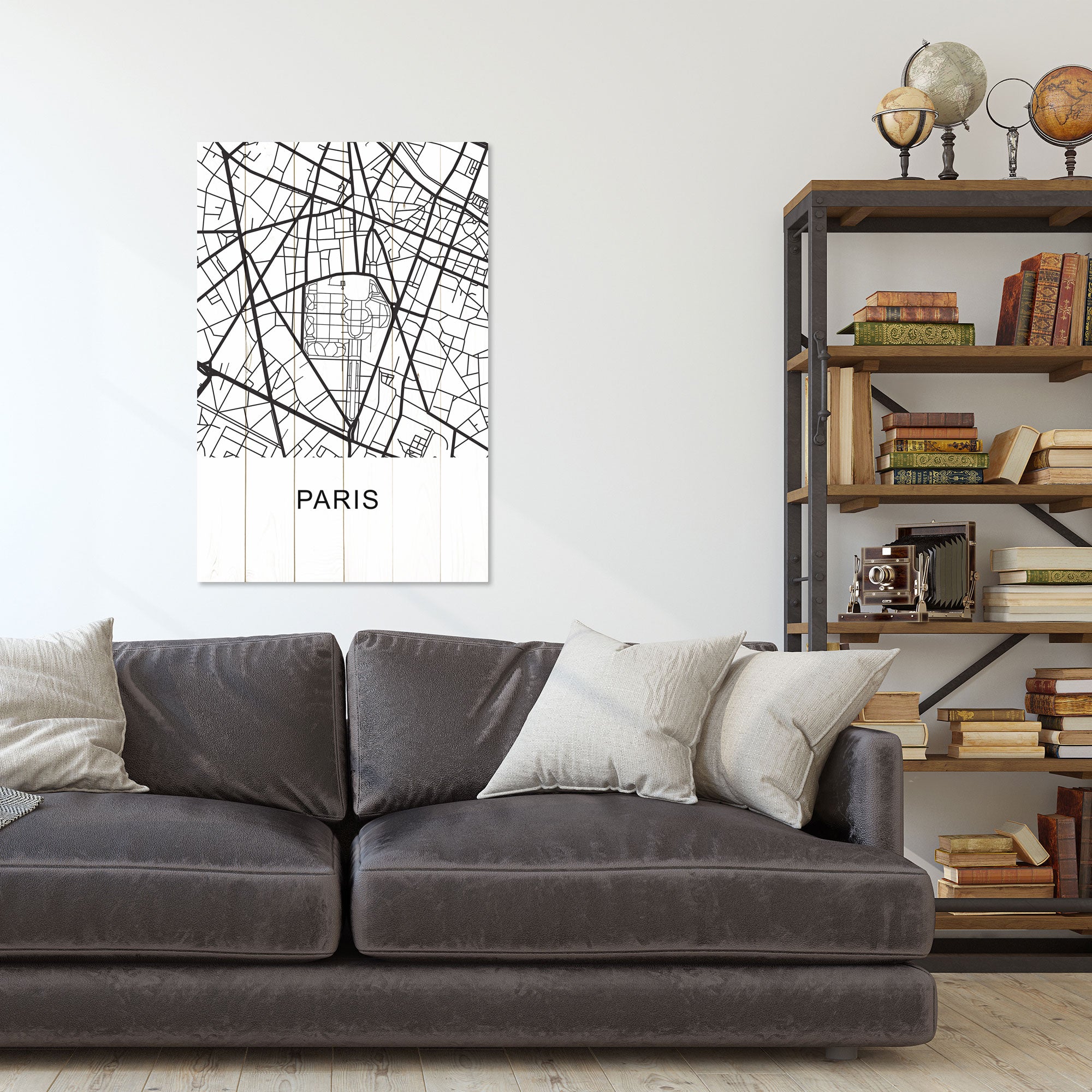 Obraz Wood Paríž-50x70 cm