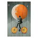 Bild Wood Vintage orange Mond-30x40 cm