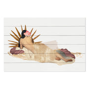 Obraz Wood Woman With Fish Mask-30x40 cm