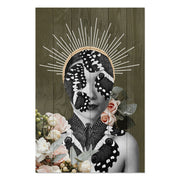 Obraz Wood Woman with Butterfly Face-50x70 cm