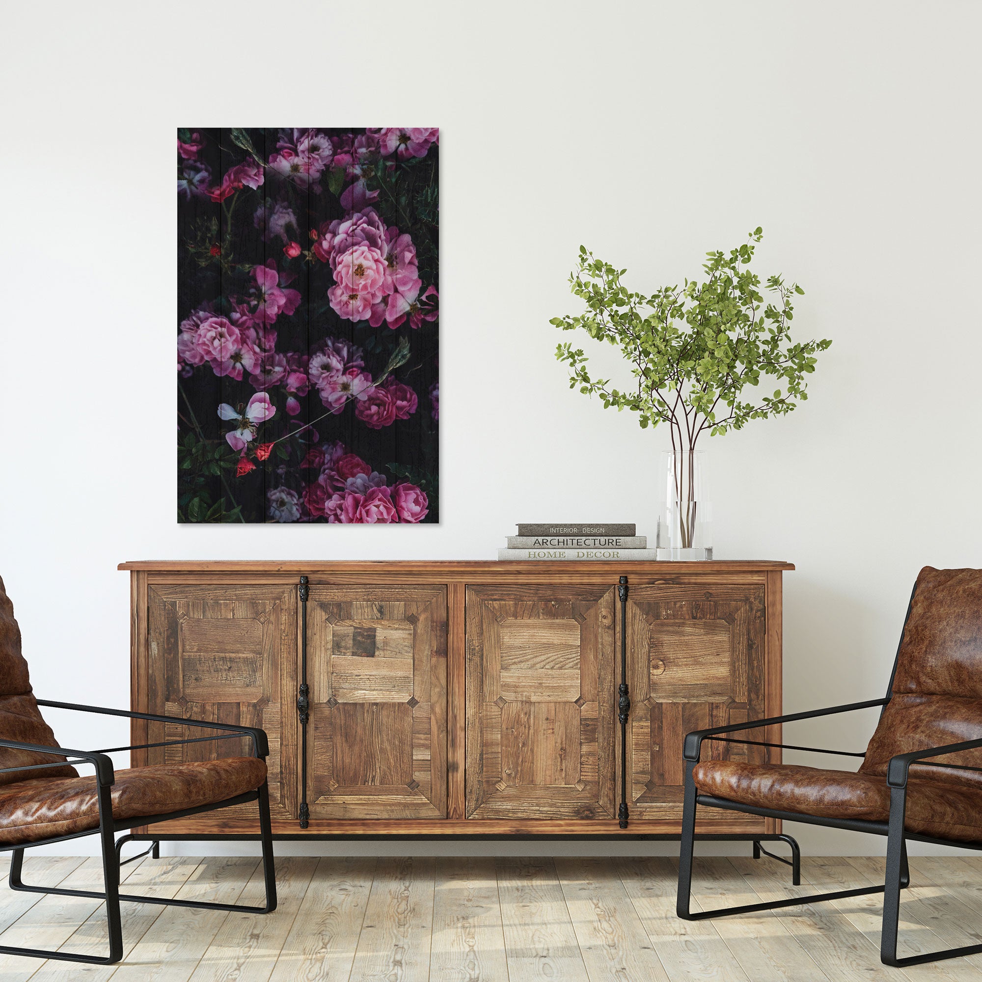 Obraz Wood Wild Bloom-30x30 cm