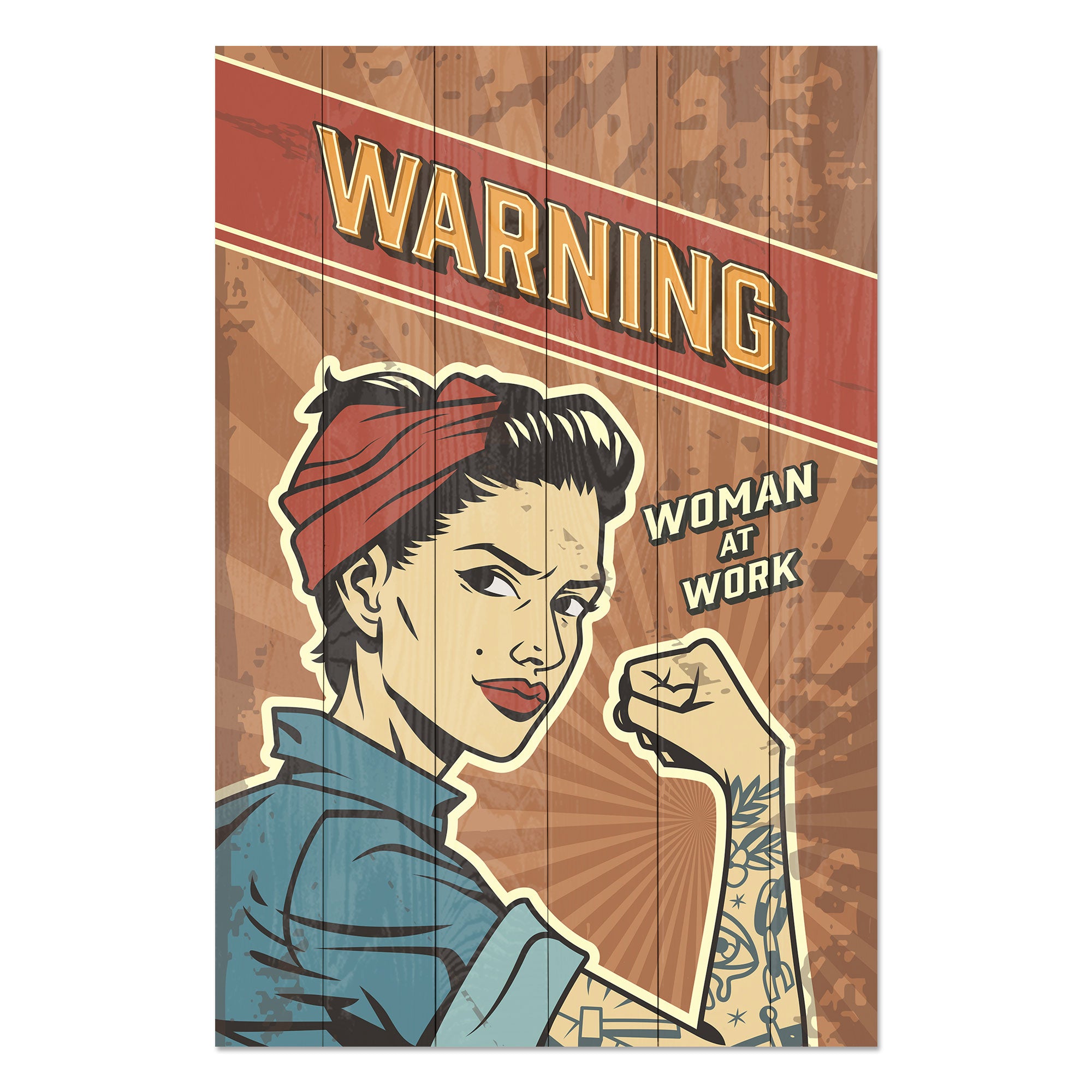 Obraz Wood Warning