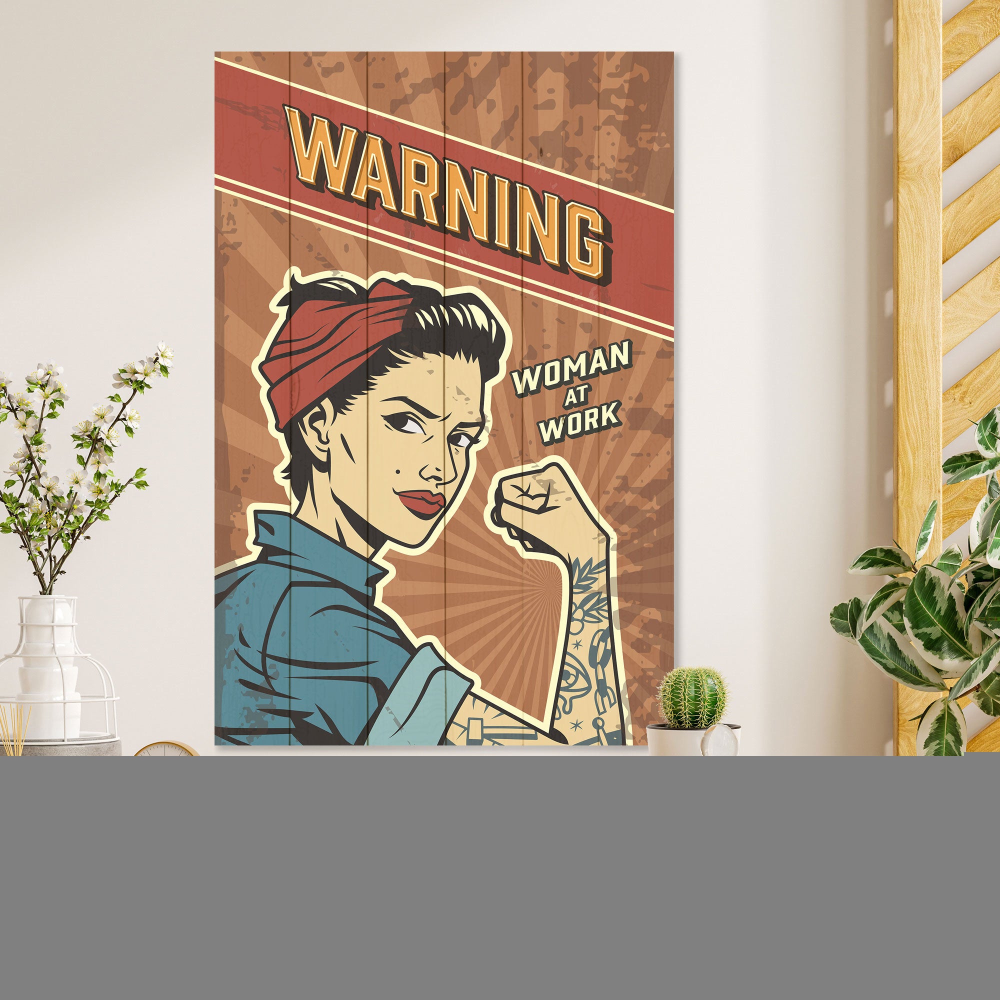 Obraz Wood Warning
