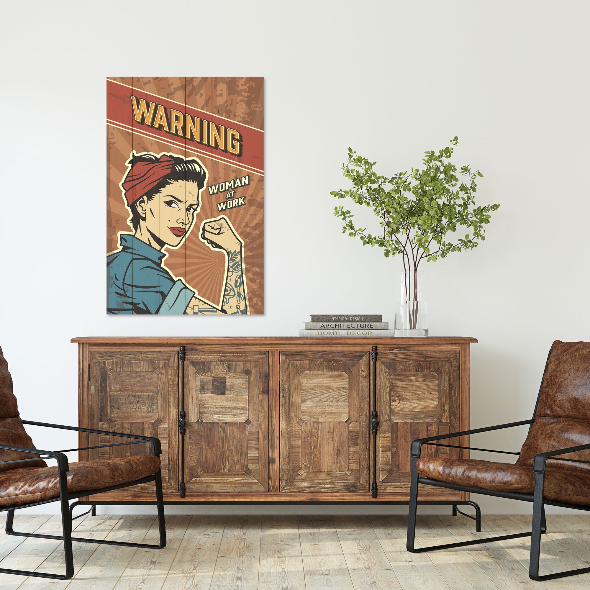 Obraz Wood Warning