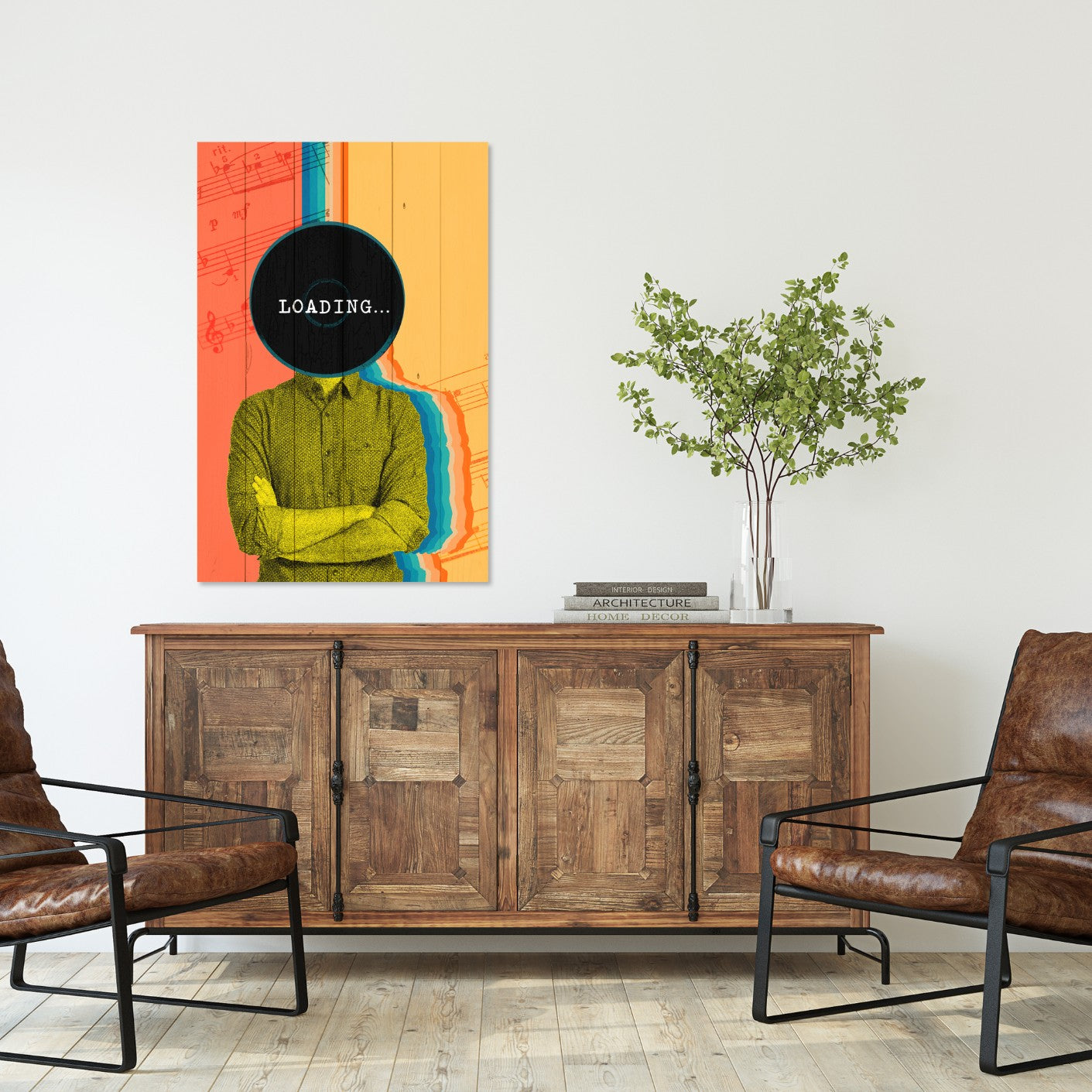 Obraz Wood Vintage Loading-30x40 cm
