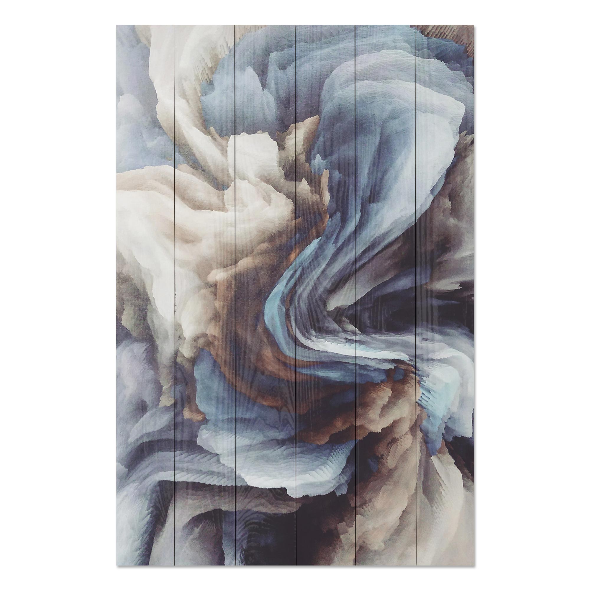 Obraz Wood Swirling Shapes-70x90 cm