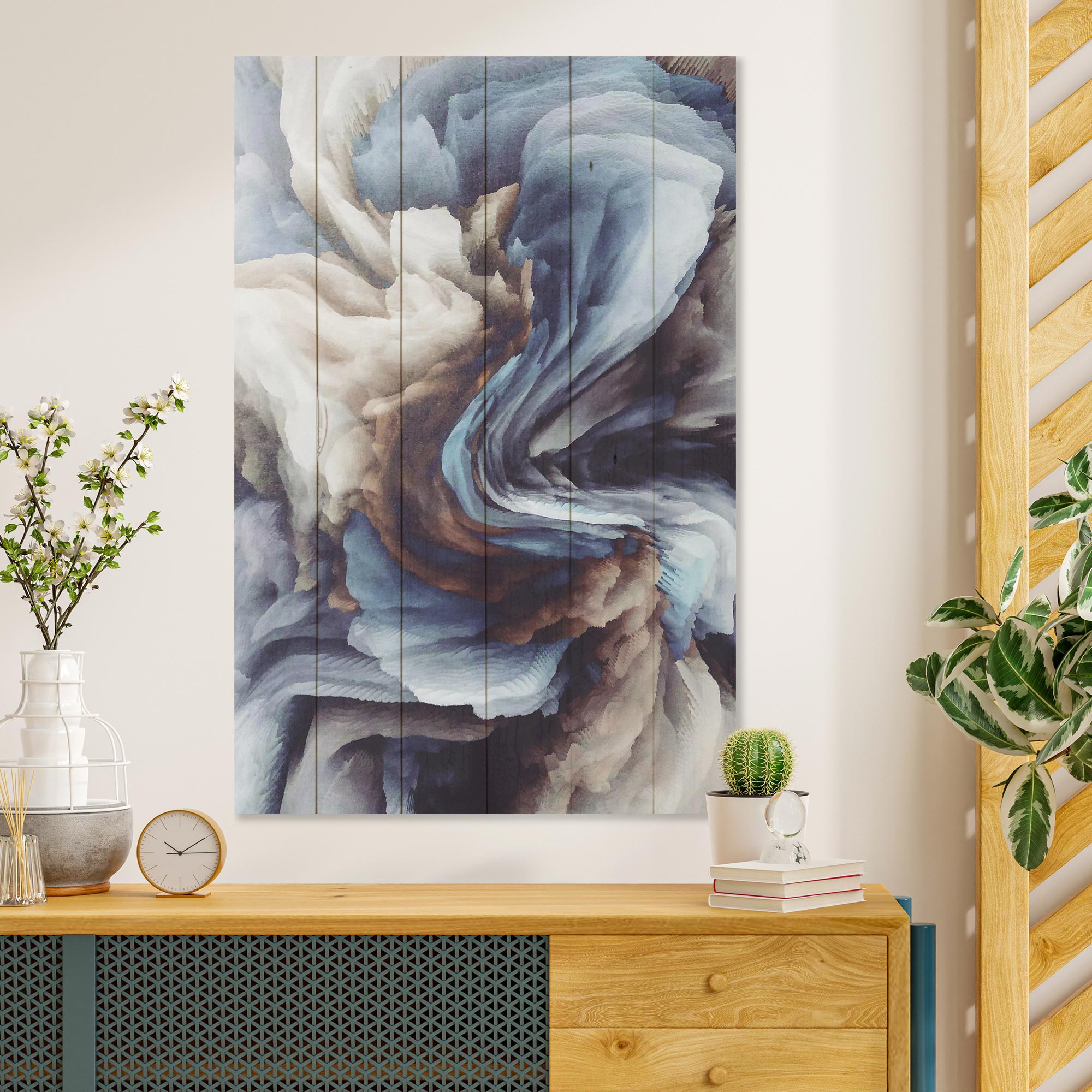 Obraz Wood Swirling Shapes