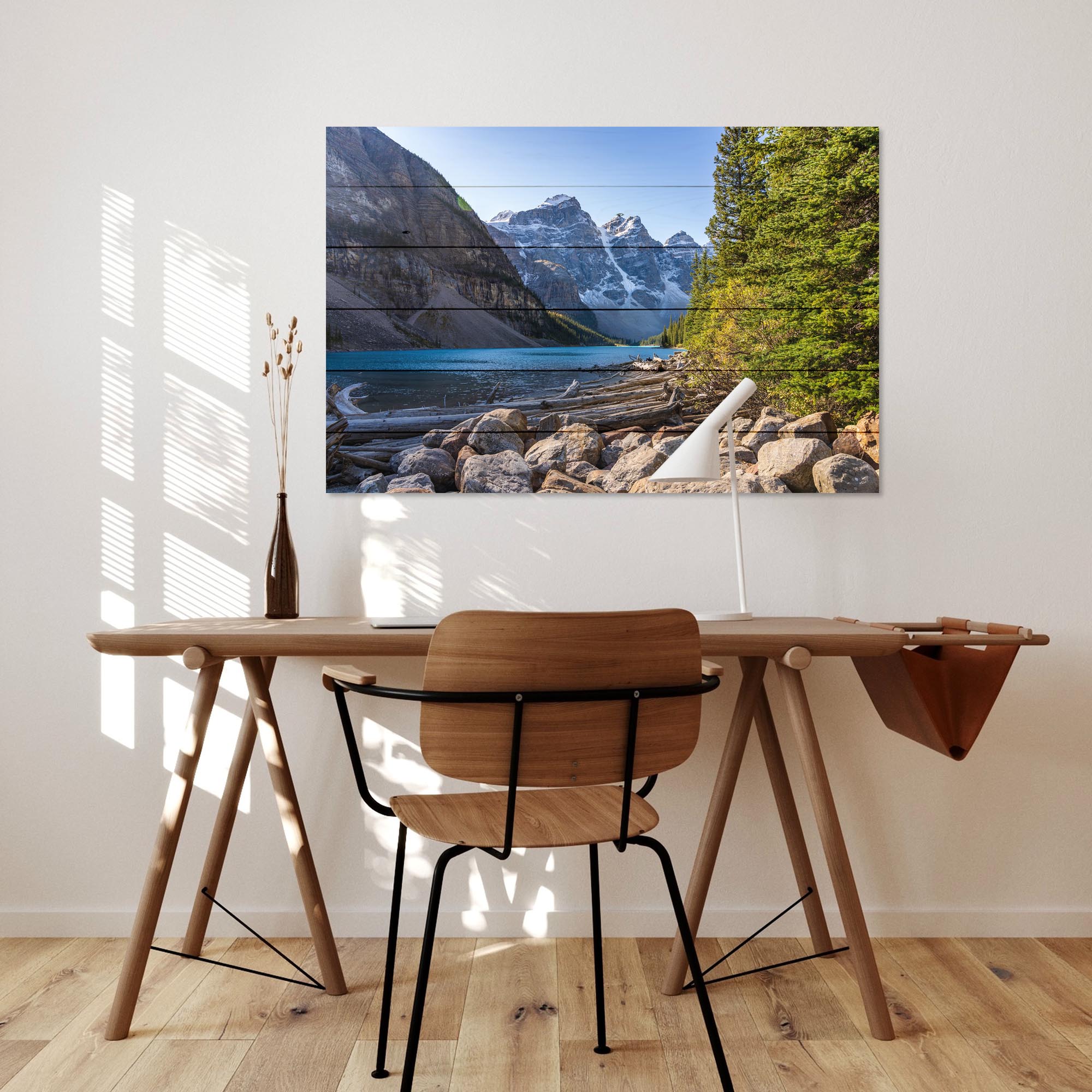 Bild Holz Sommer Schöne Landschaft-70x90 cm