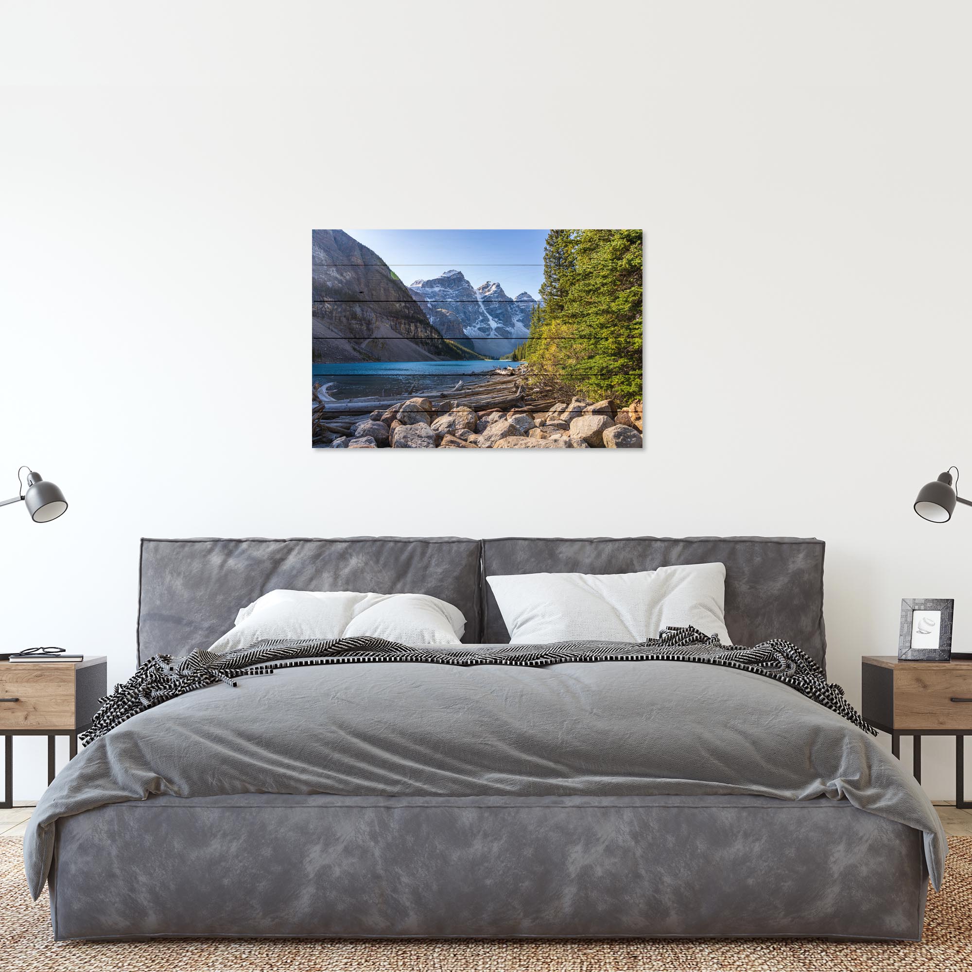 Bild Holz Sommer Schöne Landschaft-70x90 cm