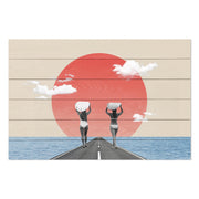 Obraz Wood Vintage Collage Surfers Road
