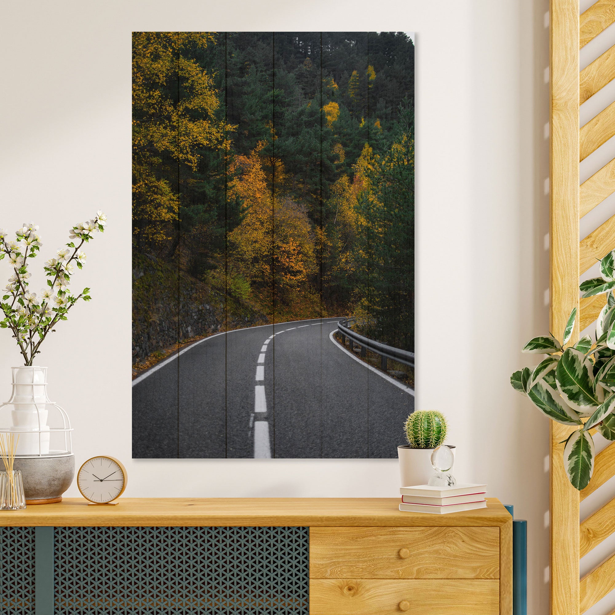 Obraz Wood Road throught the Forest-20x30 cm