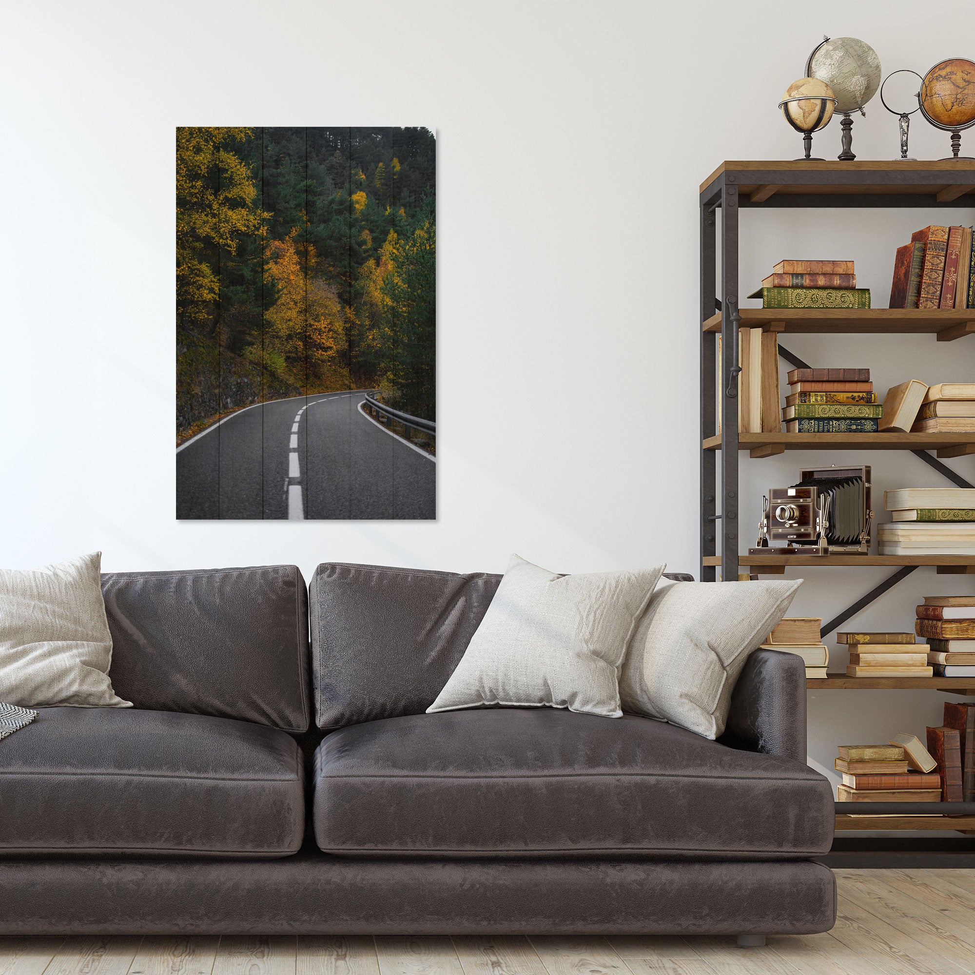 Obraz Wood Road throught the Forest-30x30 cm