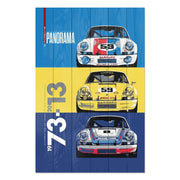 Obraz Wood Rally autá-50x70 cm