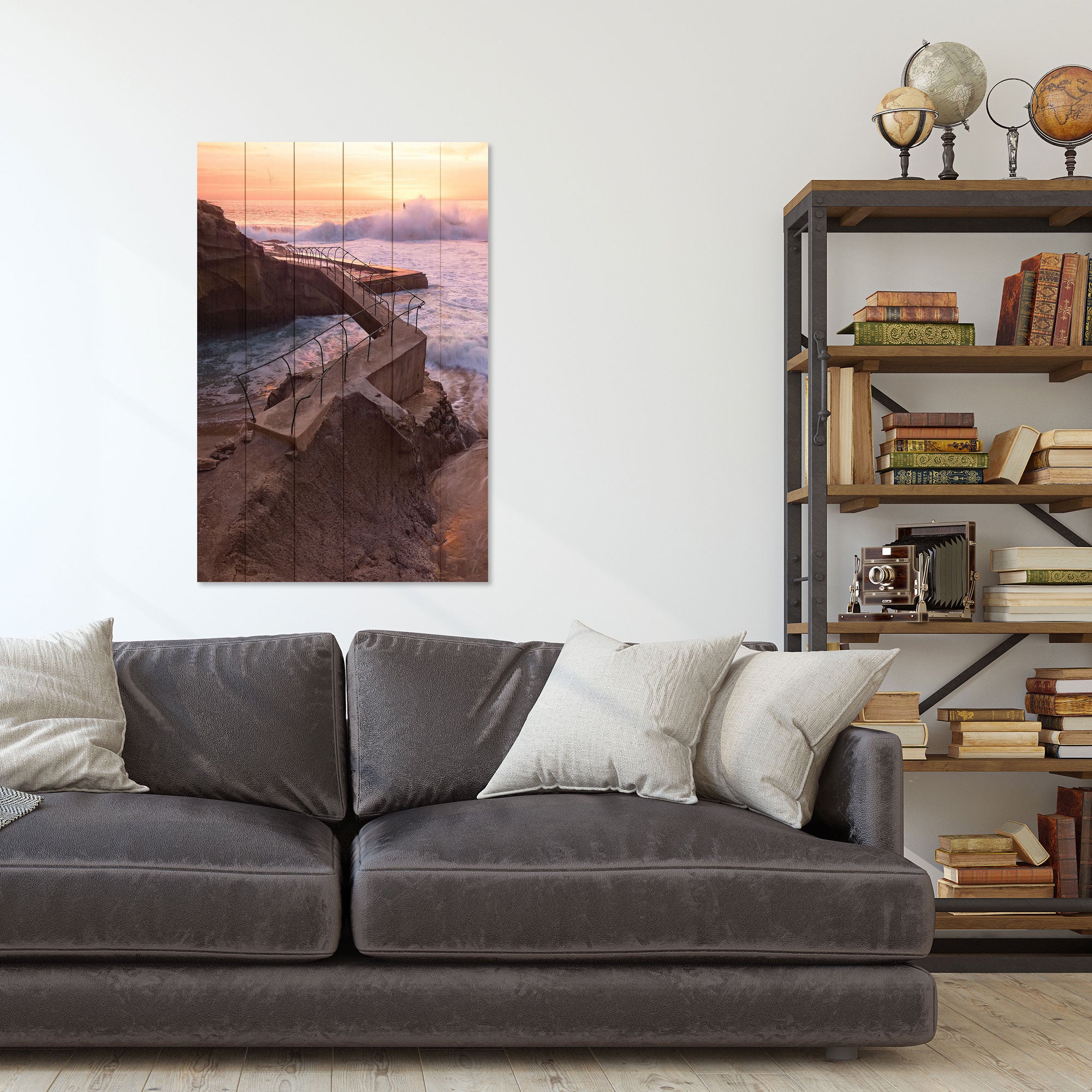 Obraz Wood Morská búrka-40x60 cm