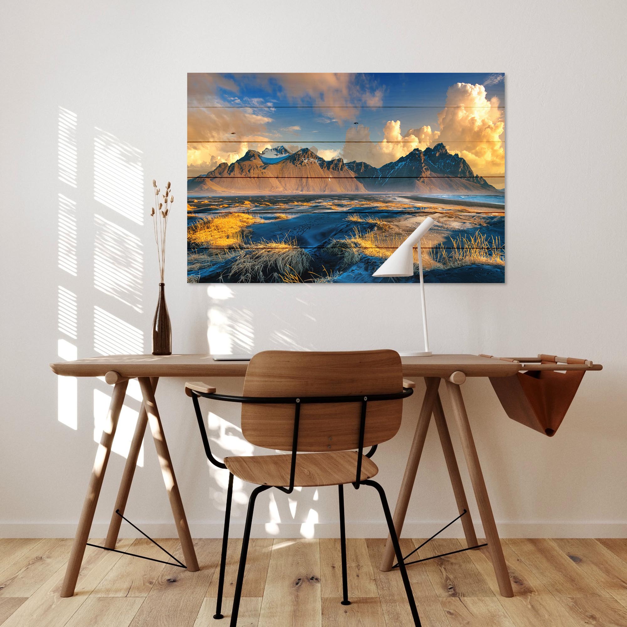 Obraz Wood Pivoňky-30x30 cm
