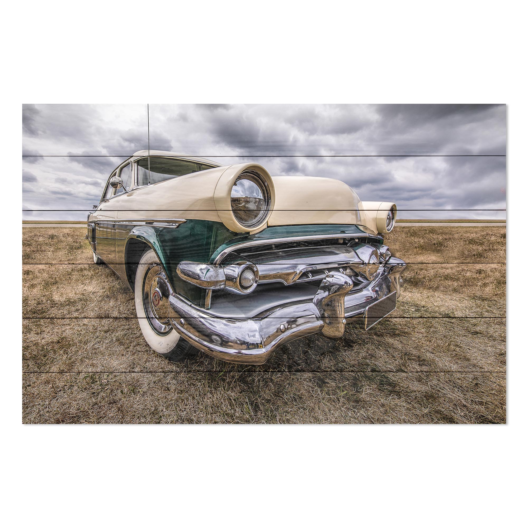 Obraz Wood Vintage Car-70x90 cm
