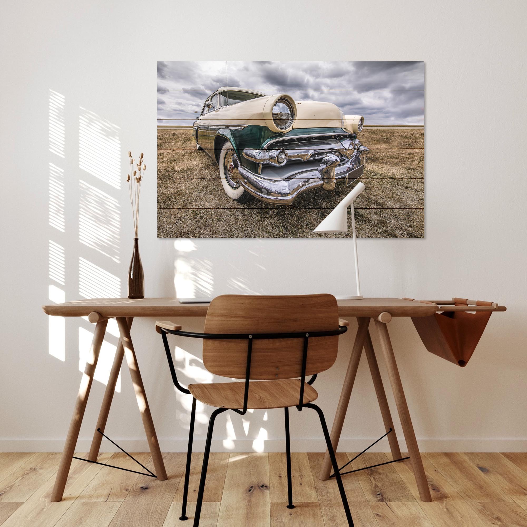 Obraz Wood Vintage Car-30x40 cm