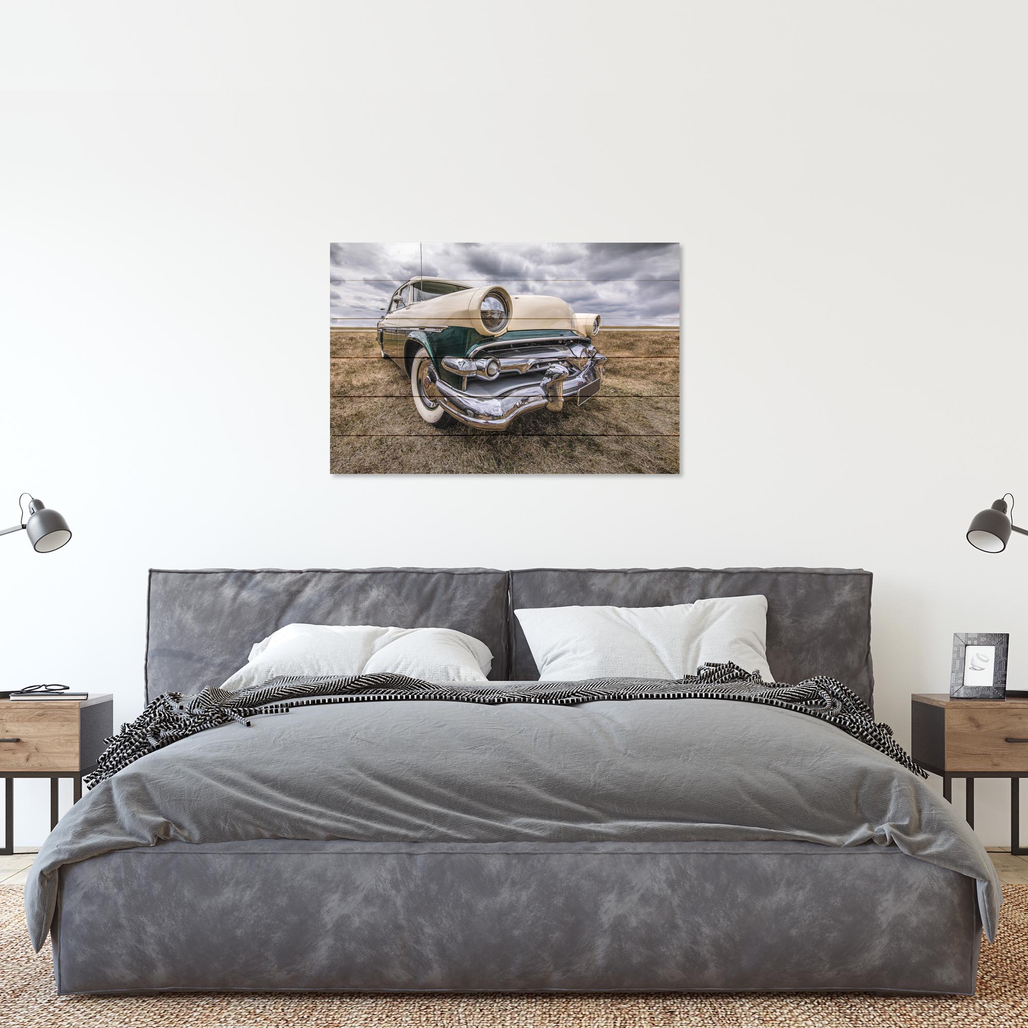 Obraz Wood Vintage Car-30x40 cm