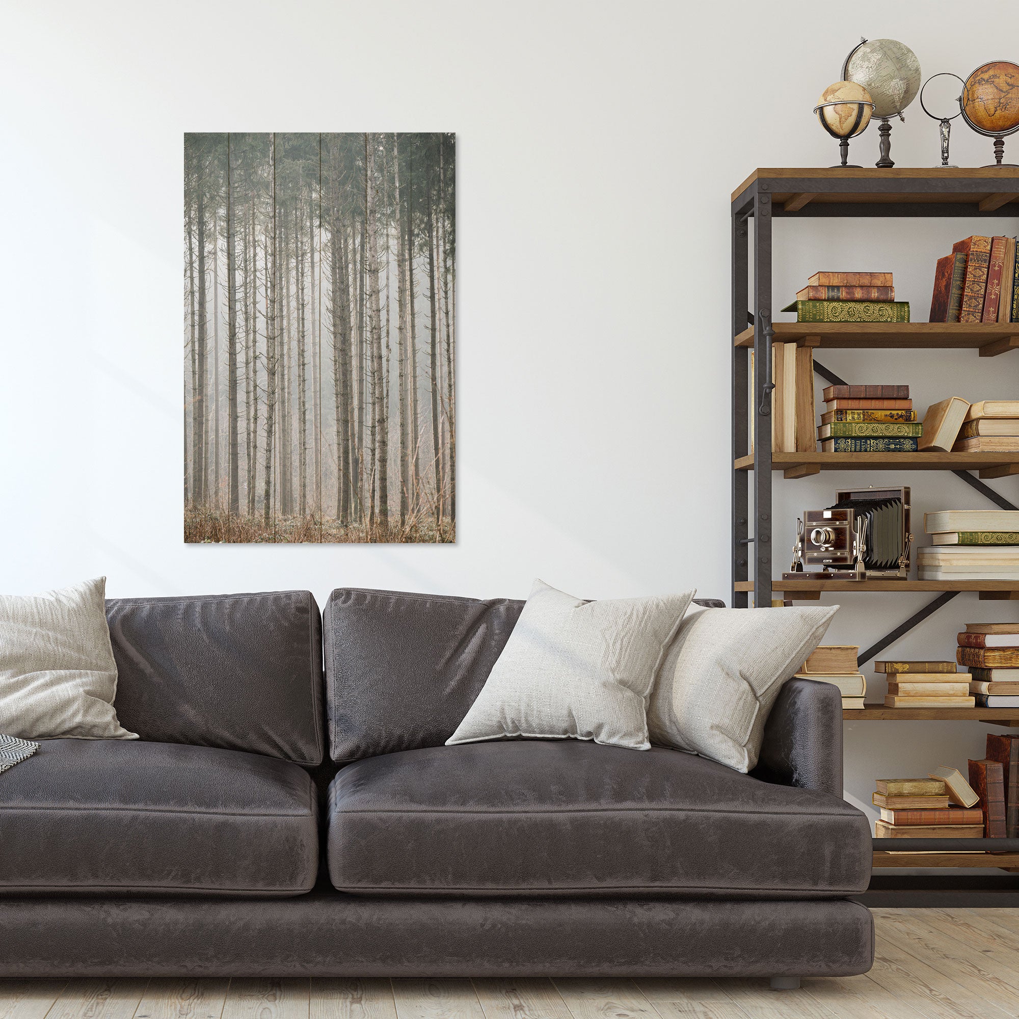 Bild Holz Geheimnisvoller Wald-50x70 cm