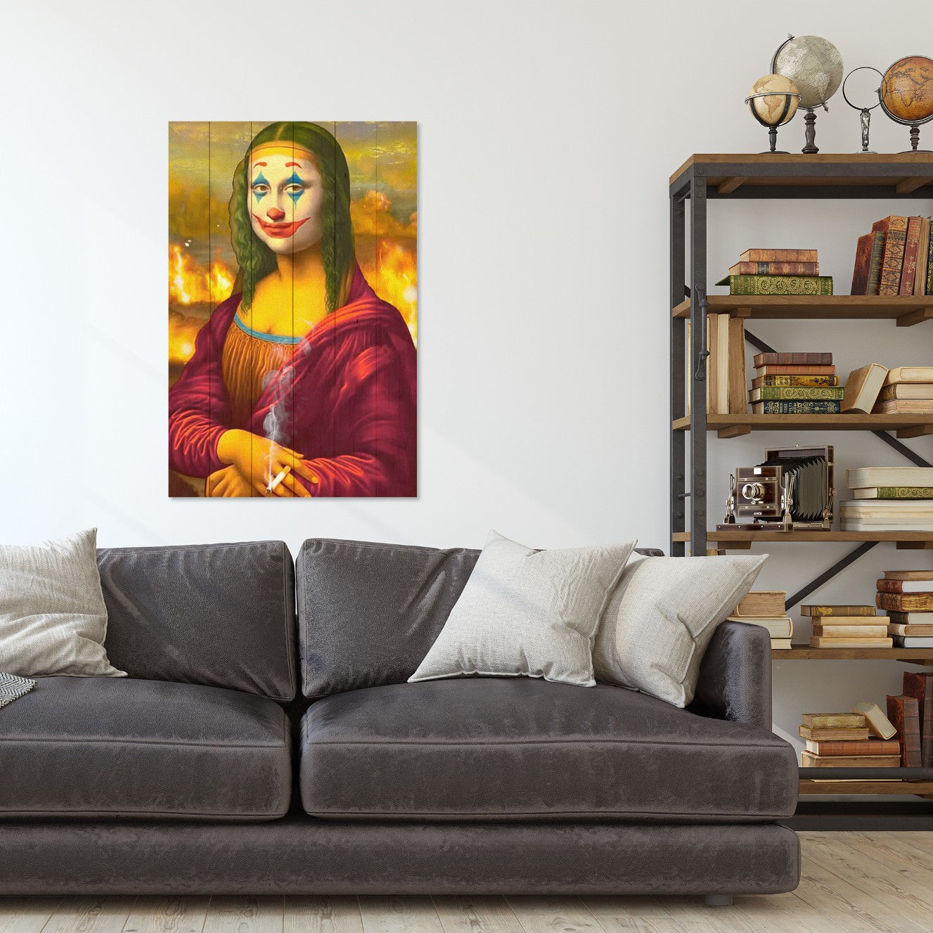 Wood Picture Mona Lisa Collage Jocker-70x90 cm