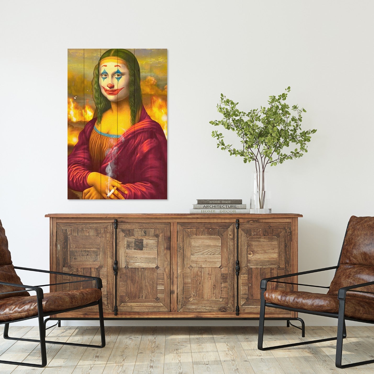 Wood Picture Mona Lisa Collage Jocker-70x90 cm