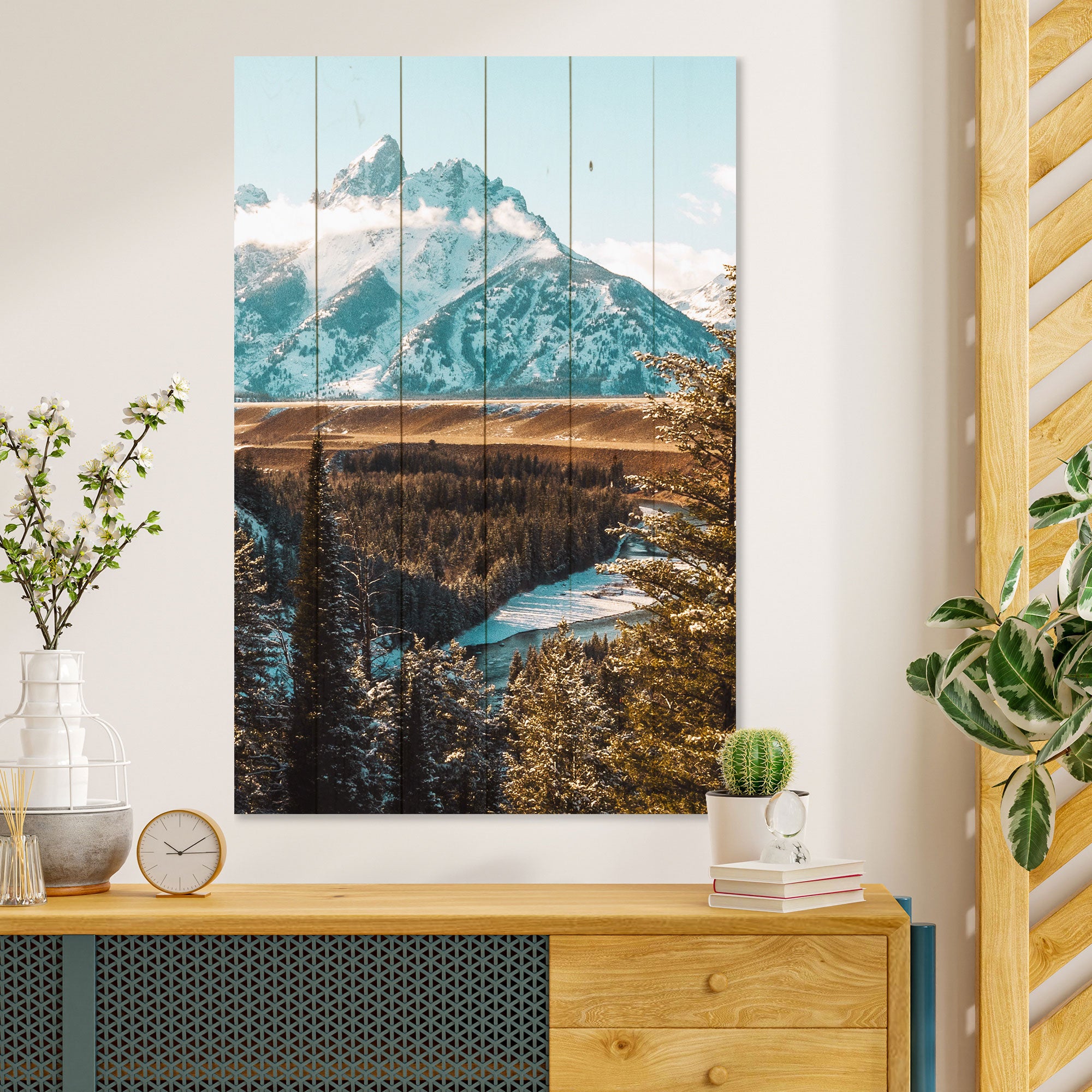 Bild Wood Berglandschaft-30x40 cm