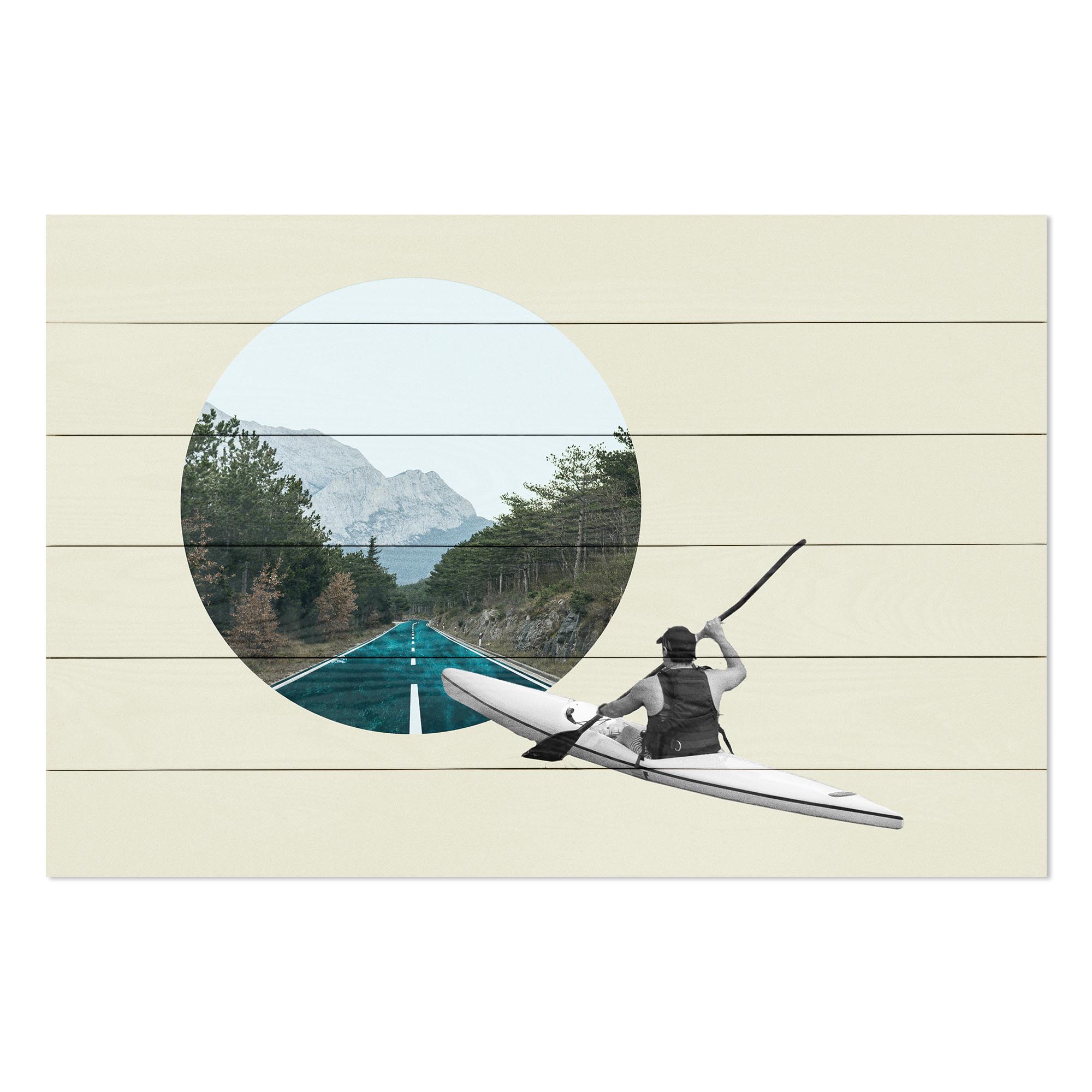 Obraz Wood Kayaking Road-30x40 cm