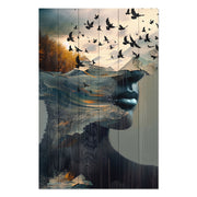 Obraz Wood Otvorená Myseľ-70x90 cm