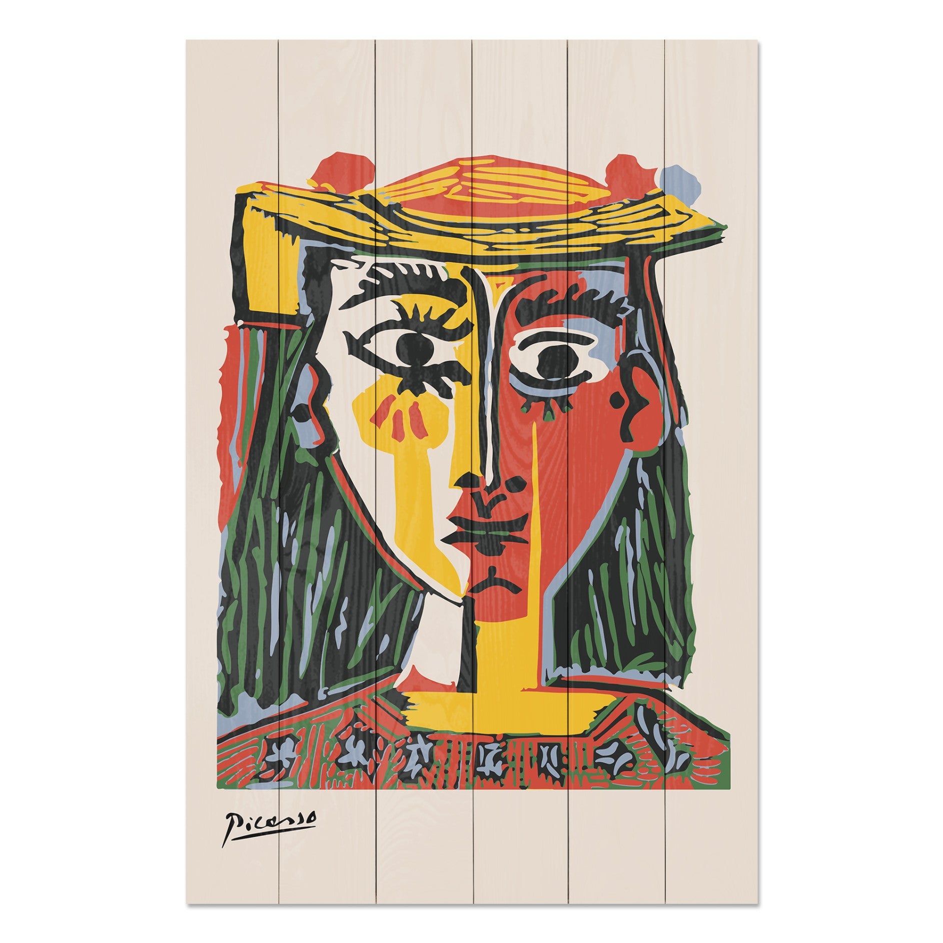 Obraz Wood  Picasso Abstract 1-30x40 cm