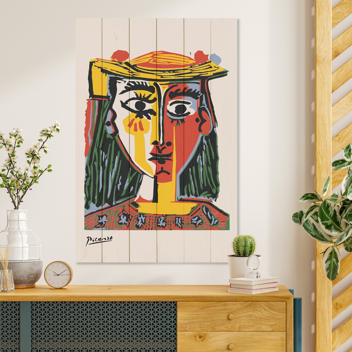 Obraz Wood  Picasso Abstract 1-70x90 cm