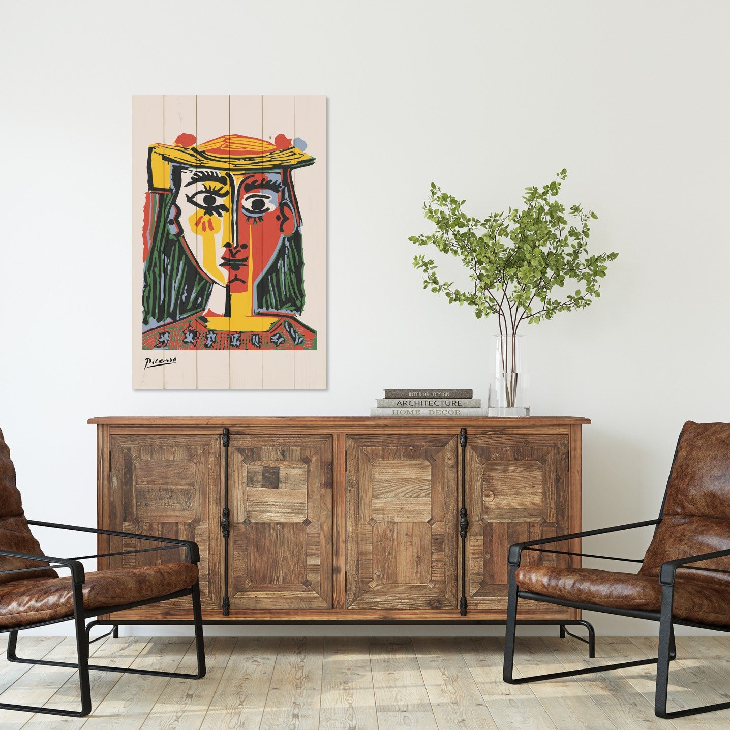 Obraz Wood  Picasso Abstract 1-30x40 cm